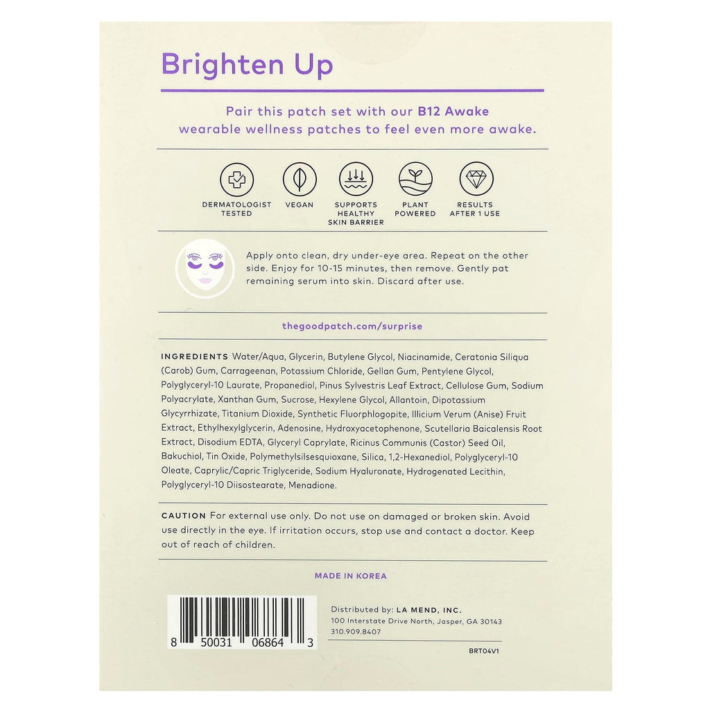 The Good Patch, Brighten Up Eye Patches , 3 Patch Sets