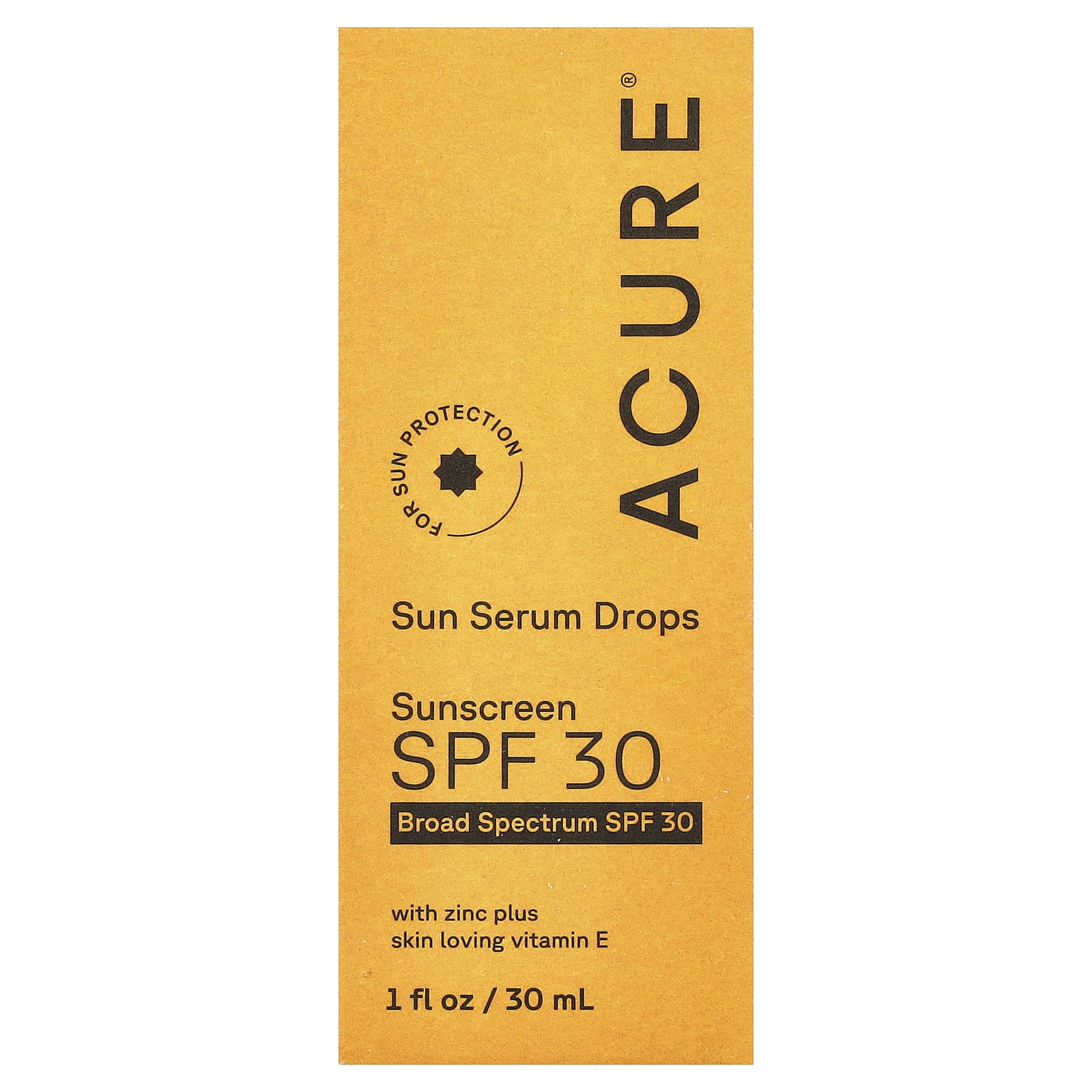 ACURE, Sun Serum Drops Sunscreen, SPF 30, 1 fl oz (30 ml)
