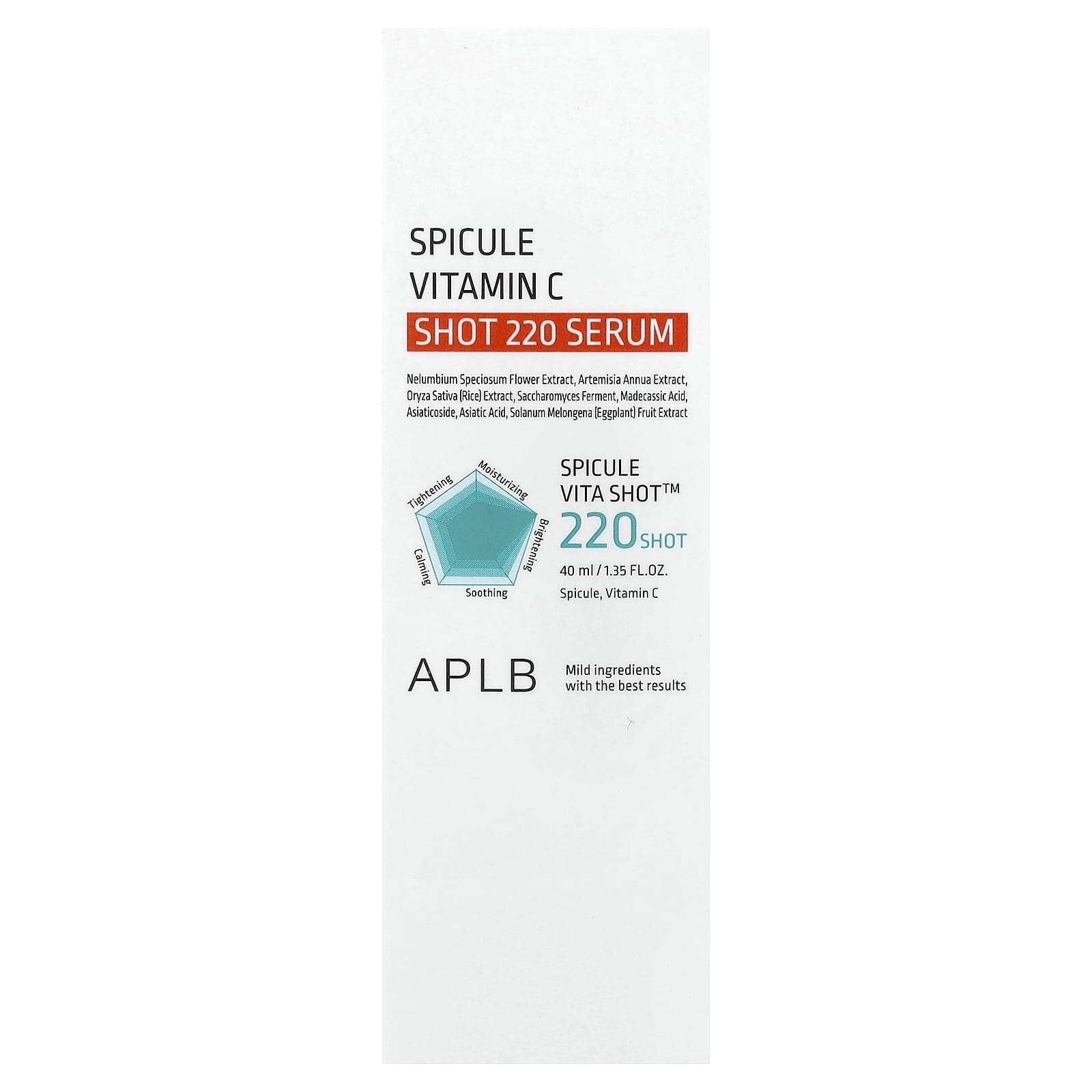 APLB, Spicule Vitamin C Shot 220 Serum, 1.35 fl oz (40 ml)
