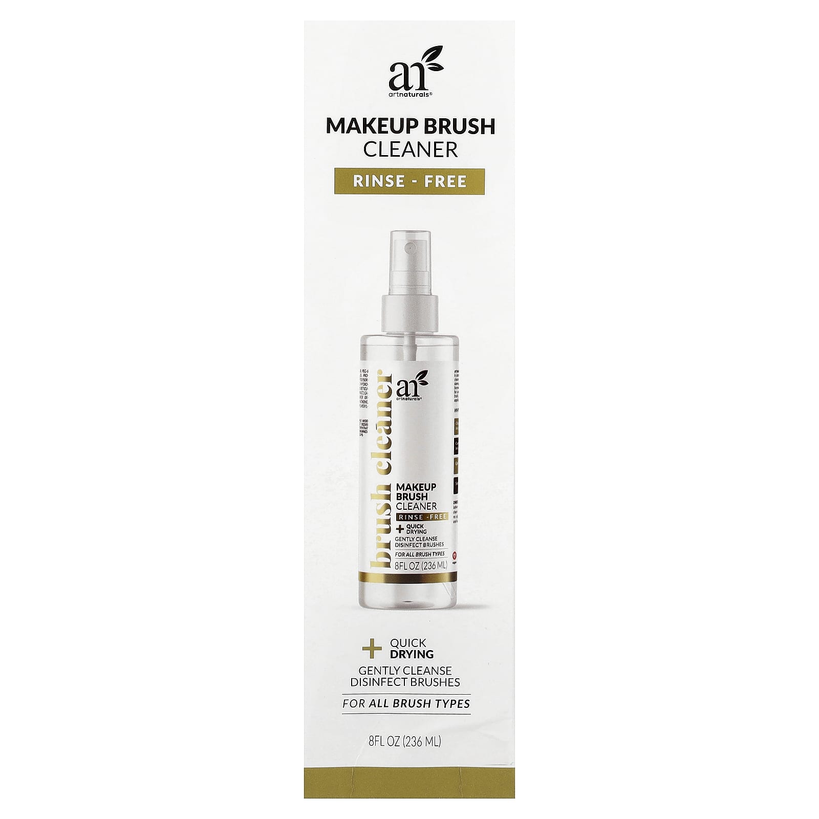 artnaturals, Makeup Brush Cleaner, Rinse Free, 8 fl oz (236 ml)