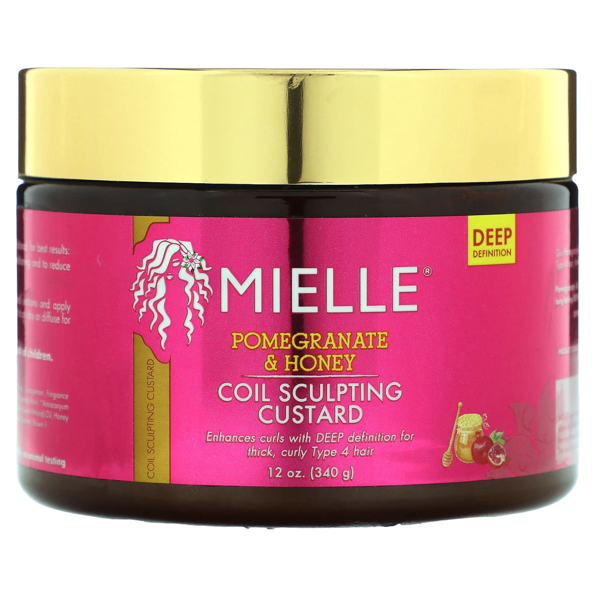 Mielle, Coil Sculpting Custard, Pomegranate & Honey, 12 oz (340 g)