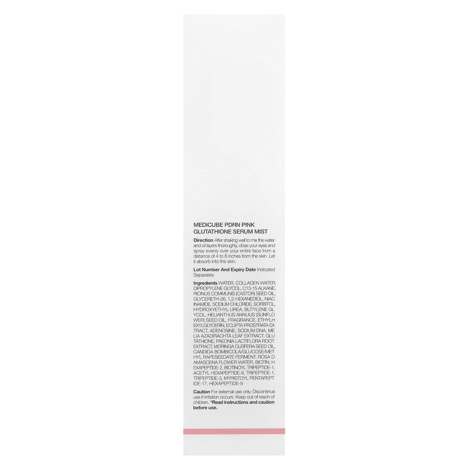 Medicube, PDRN Pink Glutathione Serum Mist, 3.38 fl oz (100 ml)