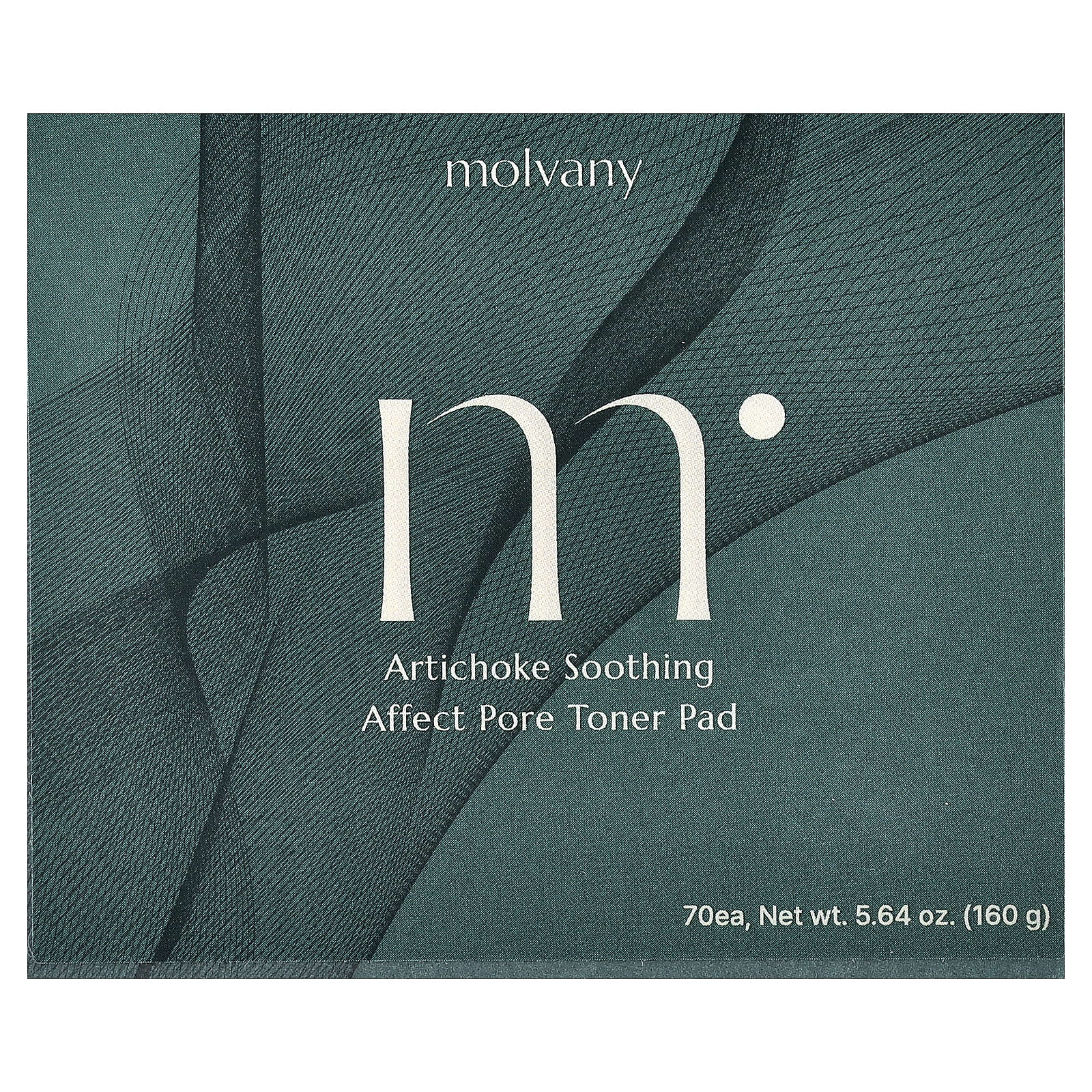 Molvany, Artichoke Soothing Affect Pore Toner Pad, 70 Pads, 5.64 oz (160 g)
