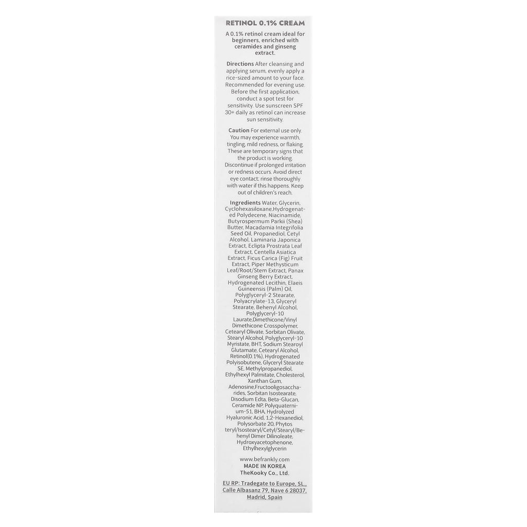 Frankly, Retinol 0.1% Cream, 1 fl oz (30 ml)