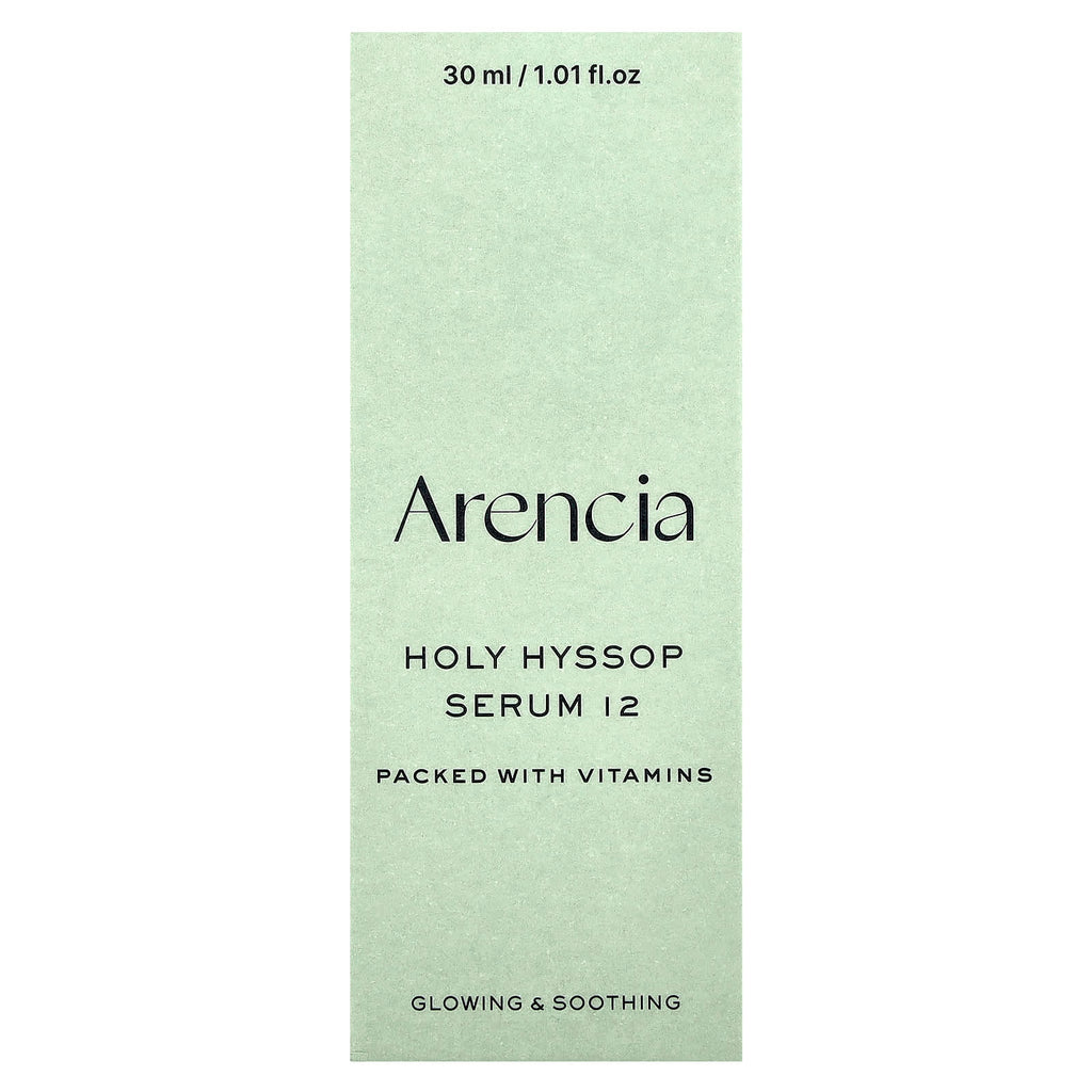 Arencia, Holy Hyssop Serum 12, All Skin Types, 1.01 fl oz (30 ml)