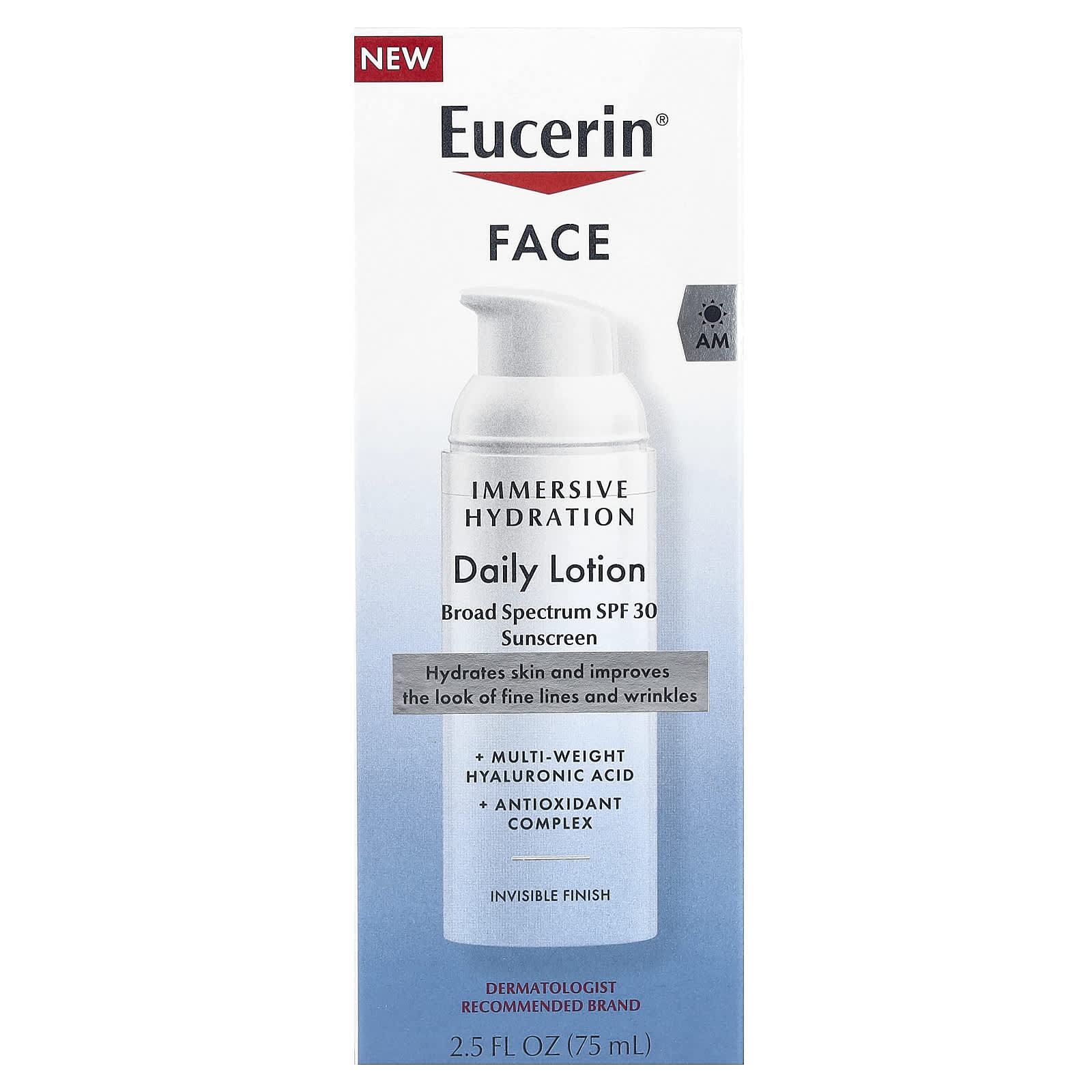 Eucerin, Face, Immersive Hydration Daily Lotion, SPF 30, 2.5 fl oz (75 ml)