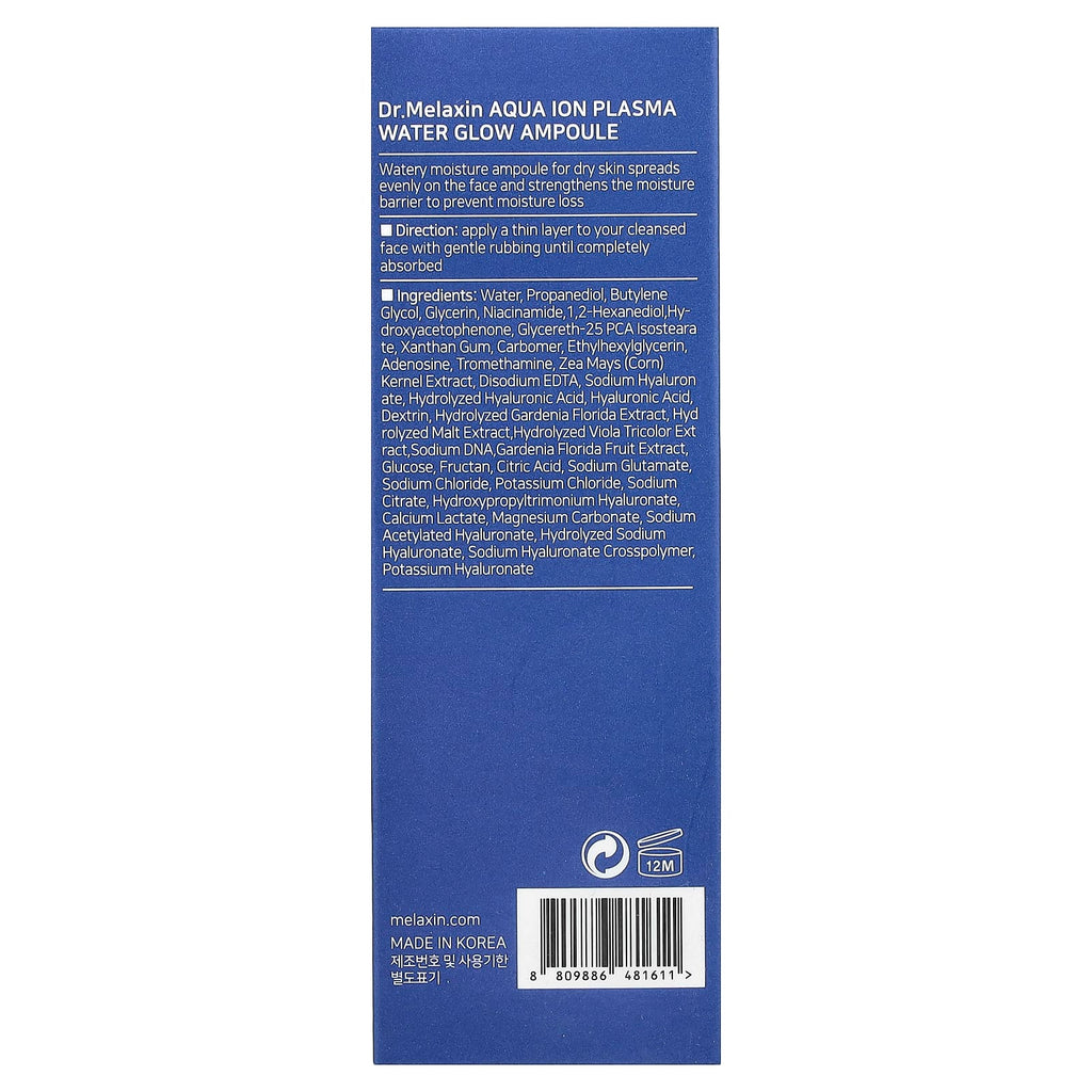 Dr.Melaxin, Aqua Ion Plasma, Water Glow Ampoule, 1.69 fl oz (50 ml)
