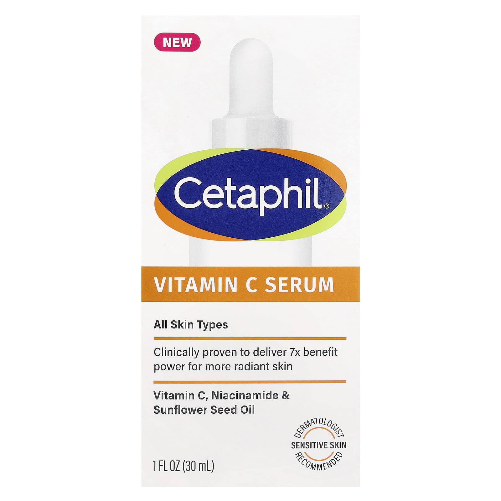 Cetaphil, Vitamin C Serum, Fragrance Free, 1 fl oz (30 ml)