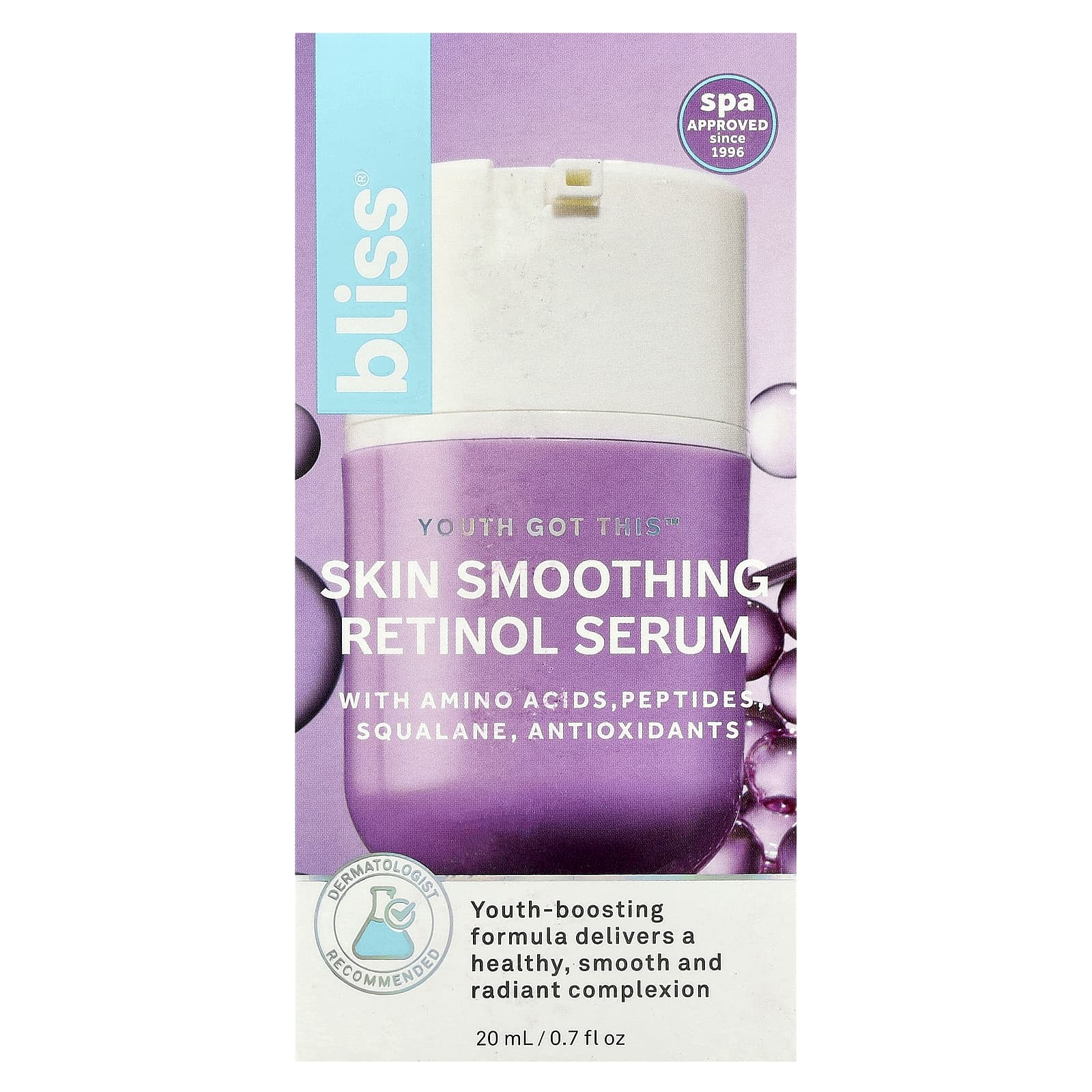 Bliss, Skin Smoothing Retinol Serum, 0.7 fl oz (20 ml)