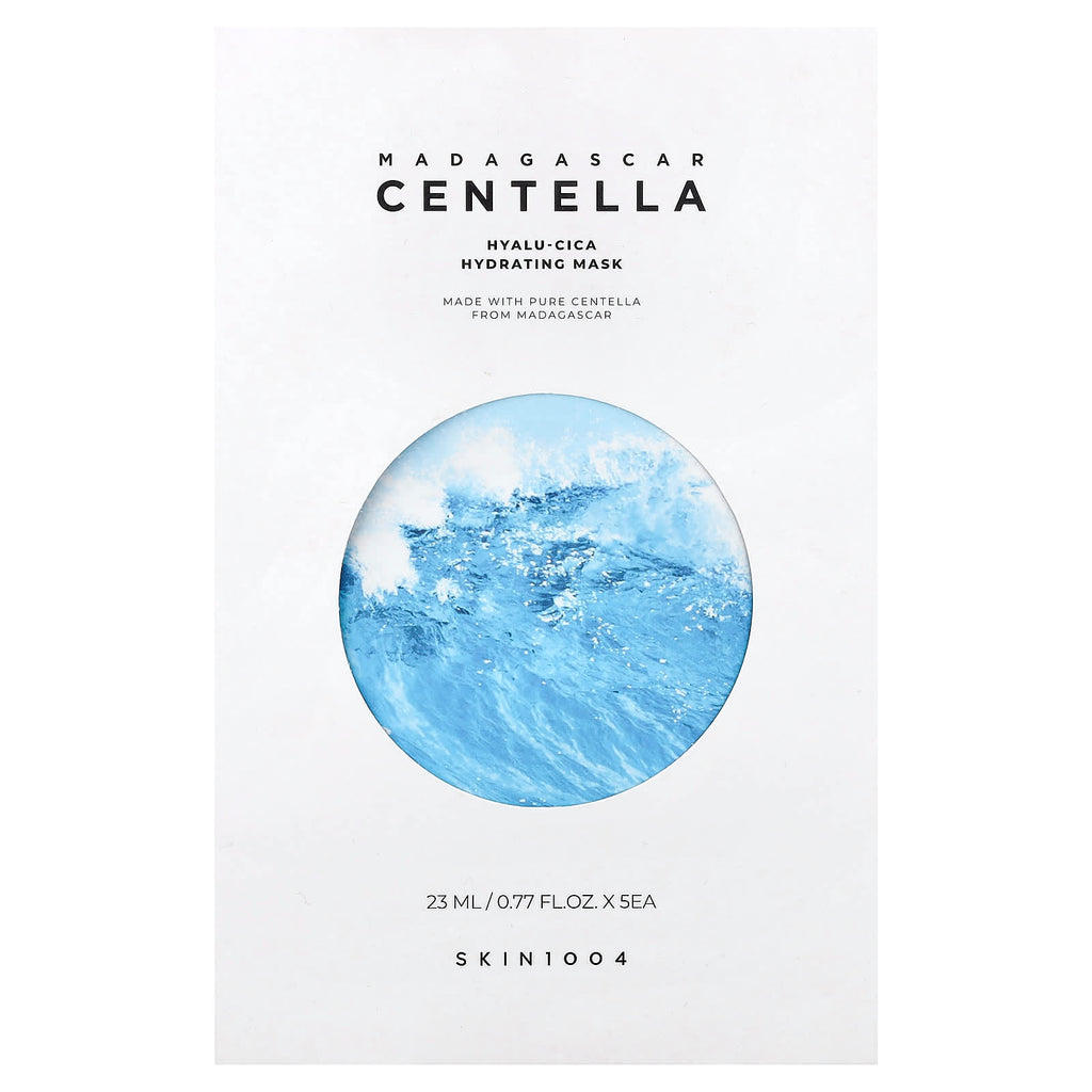 SKIN1004, Madagascar Centella, Hyalu-Cica Hydrating Beauty Mask, 5 Sheets, 0.77 fl oz (23 ml) Each