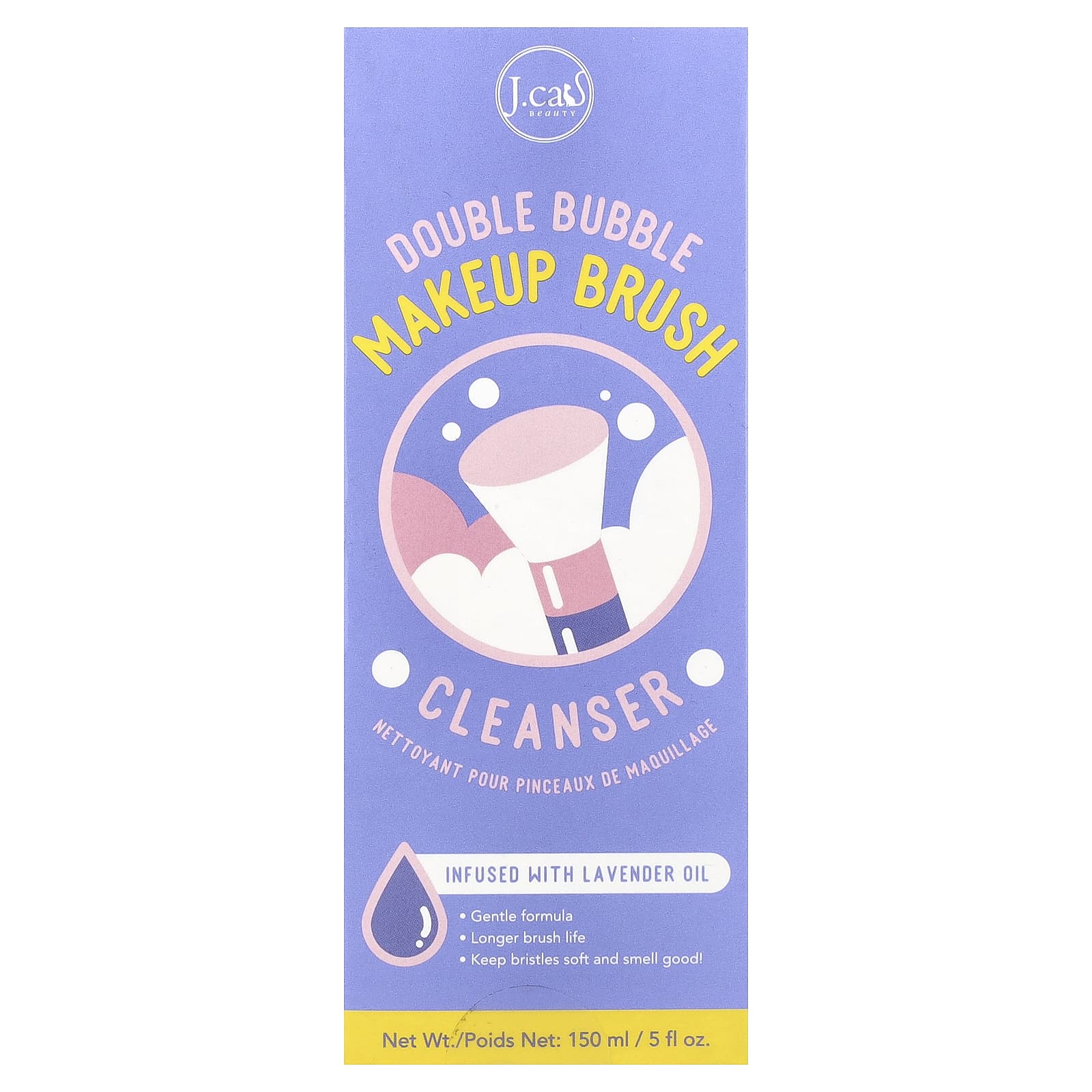 J.Cat Beauty, Double Bubble Makeup Brush Cleanser, 5 fl oz (150 ml)