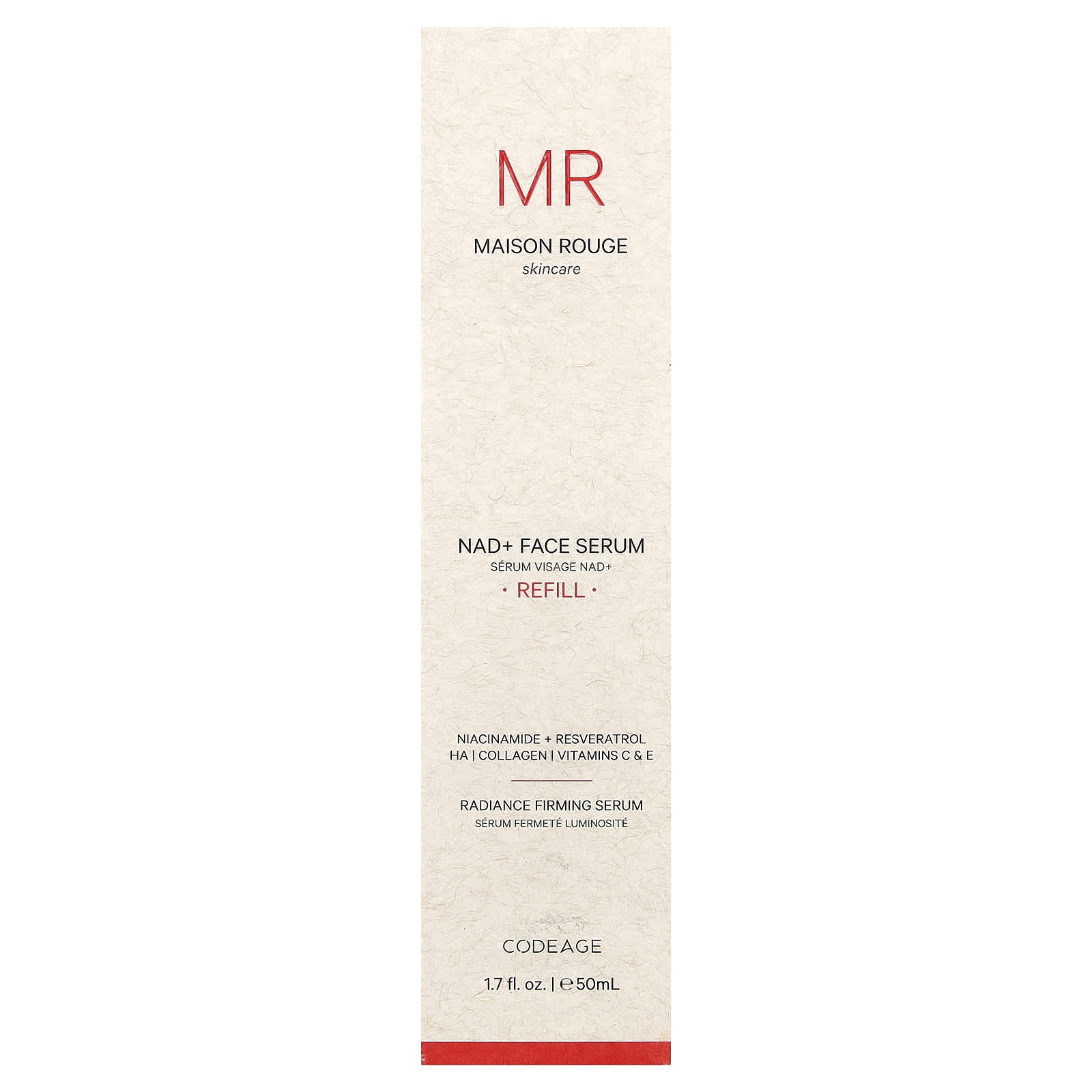 Codeage, Maison Rouge, NAD+ Face Serum, Refill, 1.7 fl oz (50 ml)