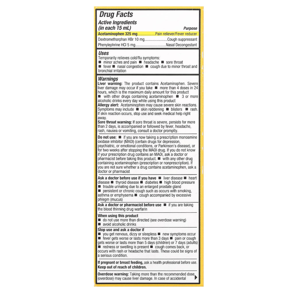 Tukol, Honey Multi Symptom, Cold & Flu, Day Time, Ages 12+, Natural Honey, 4 fl oz (118 ml)
