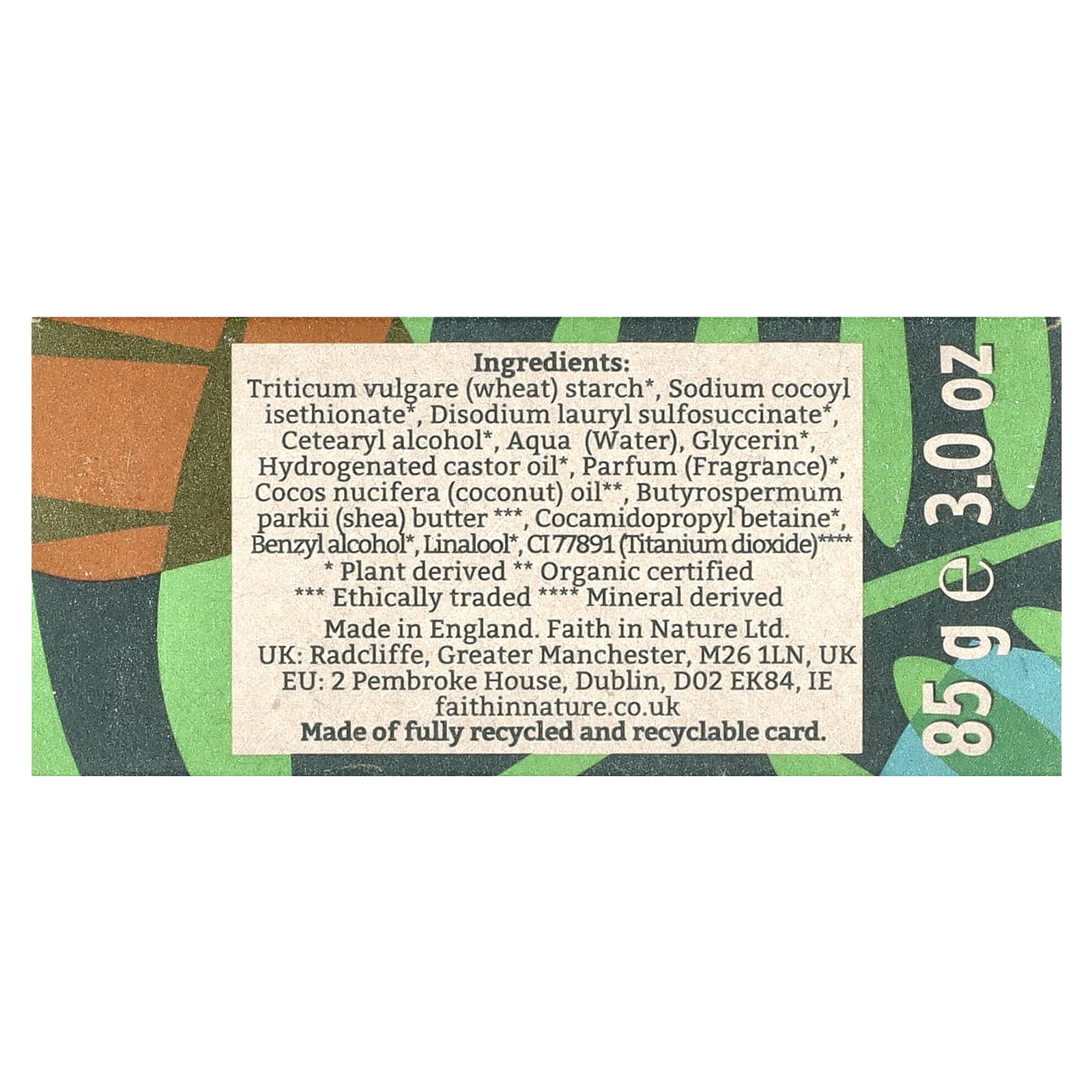 Faith in Nature, Shampoo Bar, Coconut & Shea Butter, 3 oz (85 g)