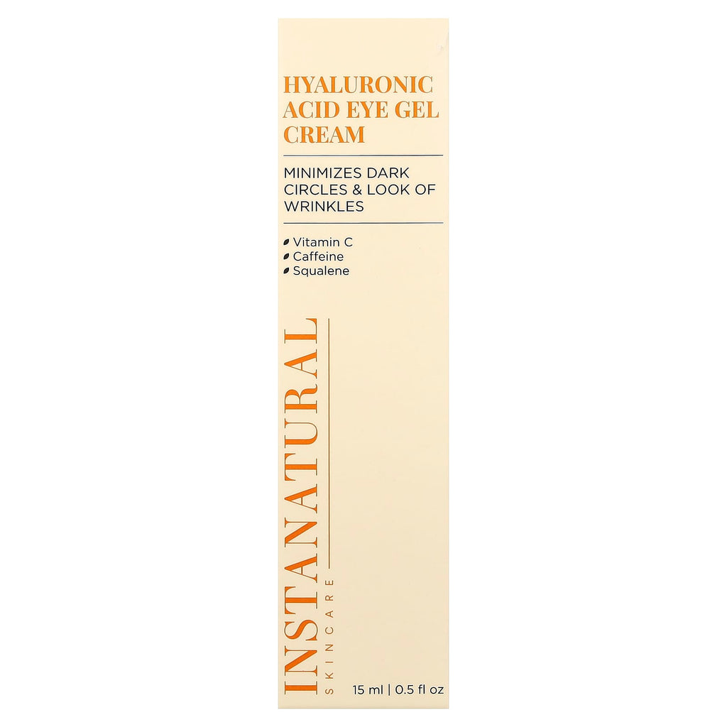 InstaNatural, Hyaluronic Acid Eye Gel Cream, 0.5 fl oz (15 ml)