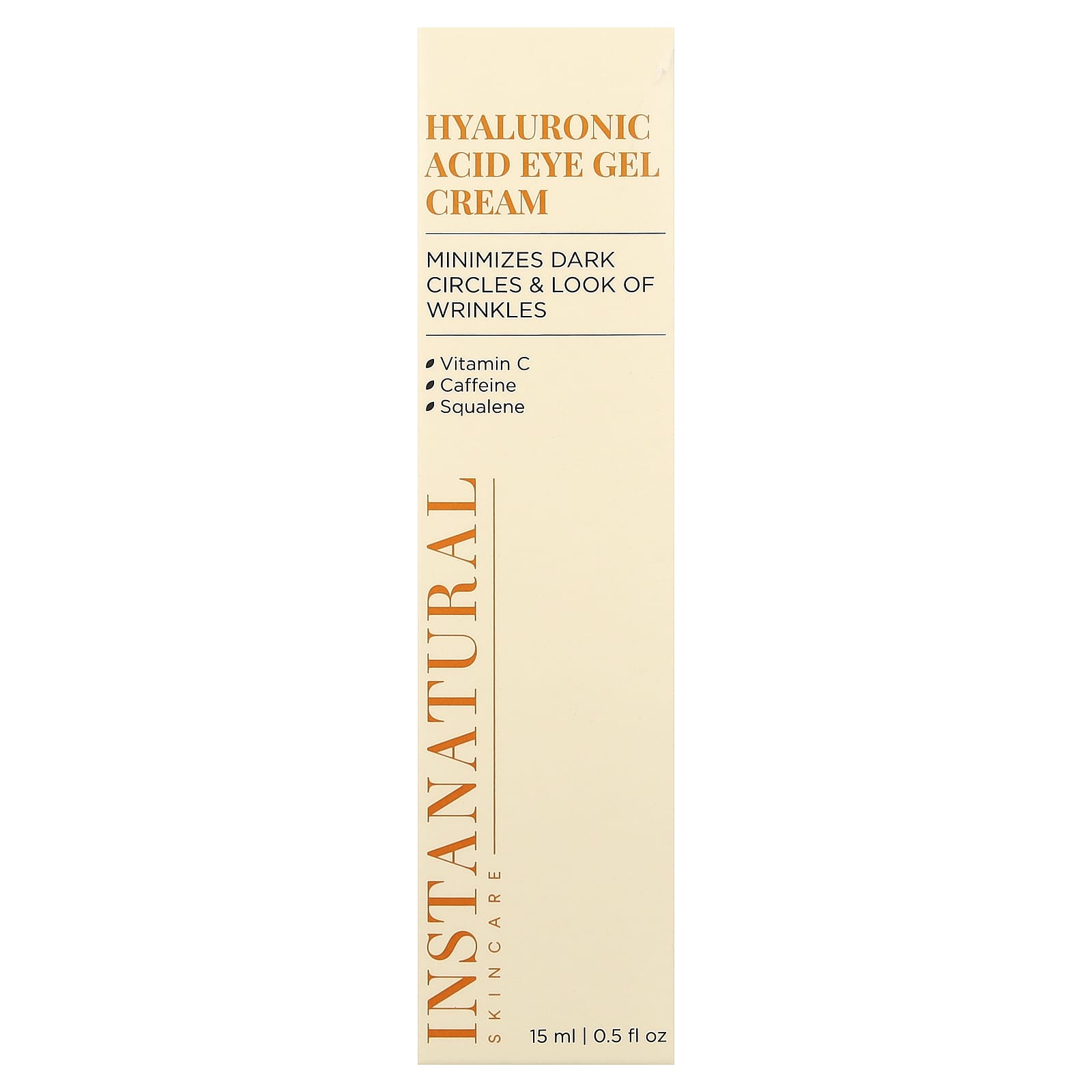 InstaNatural, Hyaluronic Acid Eye Gel Cream, 0.5 fl oz (15 ml)