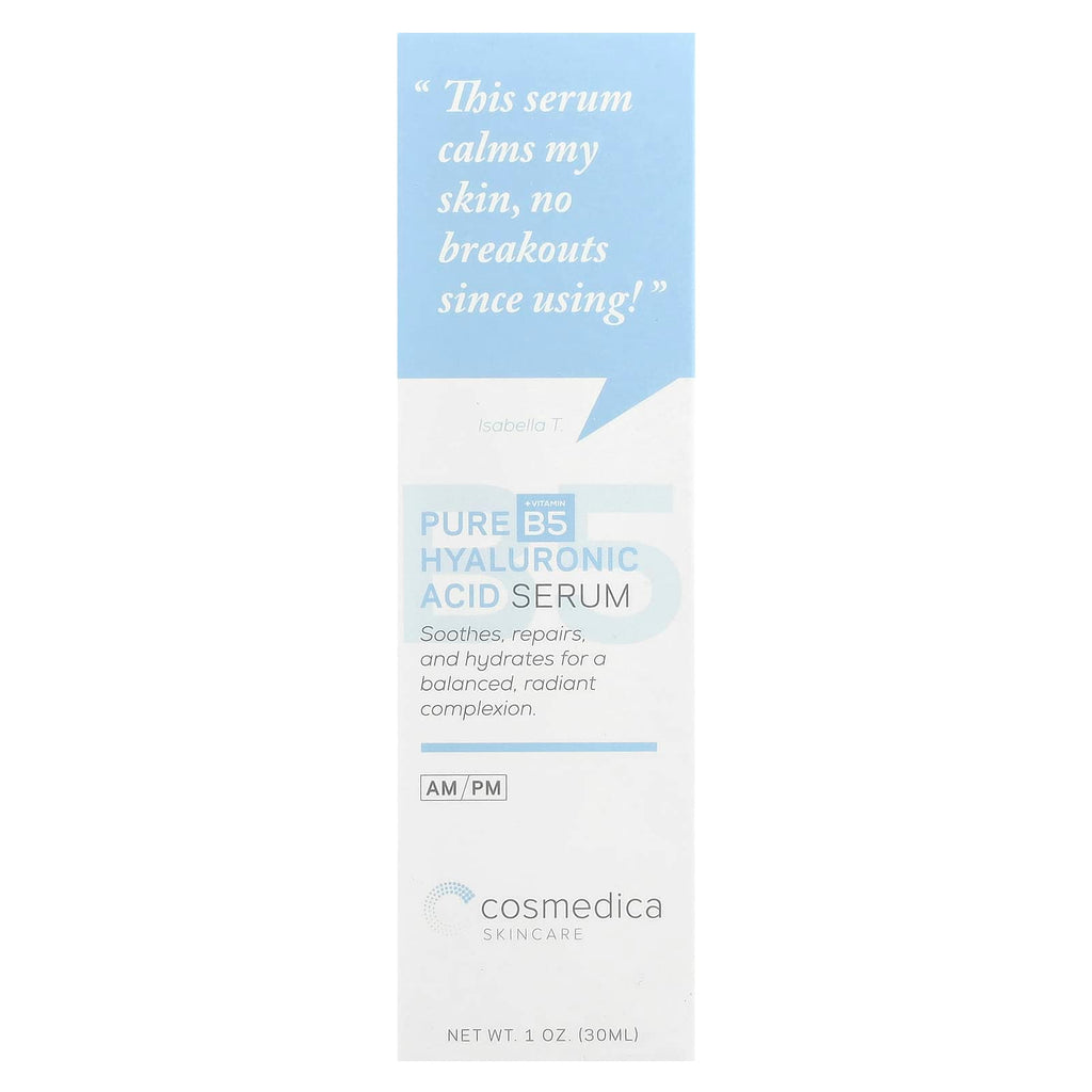 Cosmedica Skincare, Pure Hyaluronic Acid Serum + Vitamin B5, 1 oz (30 ml)