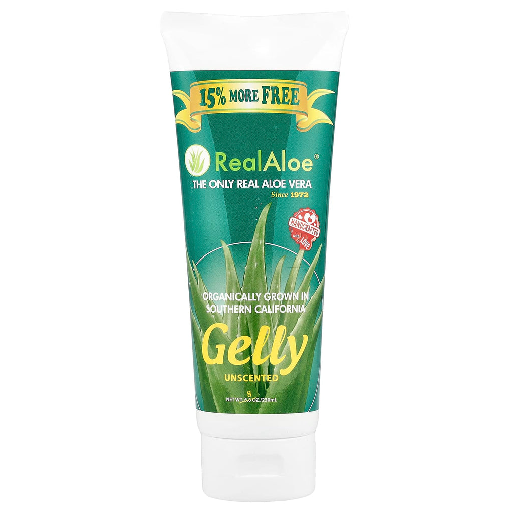 Real Aloe, Aloe Vera Gelly, Unscented, 8 oz (230 ml)
