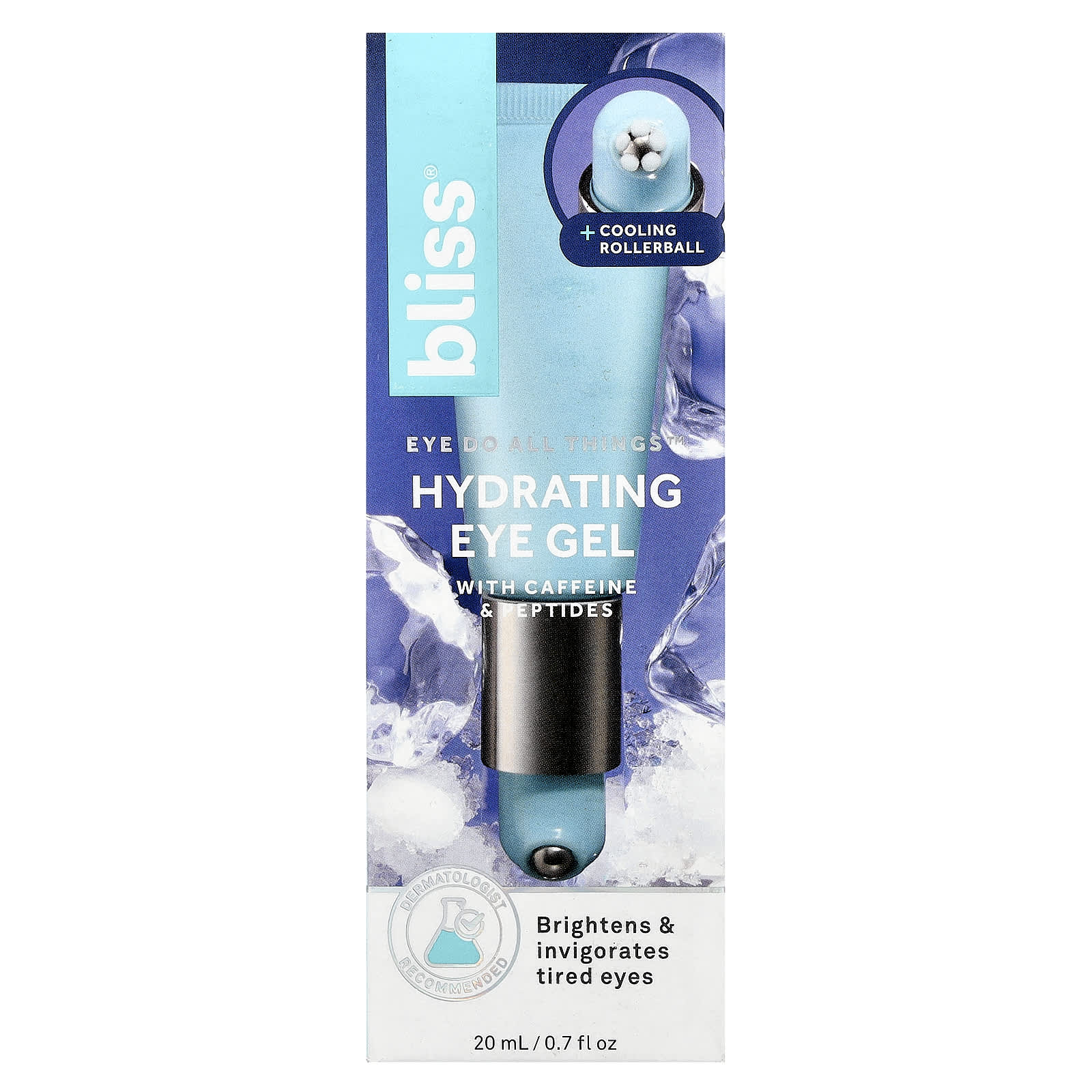Bliss, Hydrating Eye Gel With Caffeine & Peptides, 0.7 fl oz (20 ml)