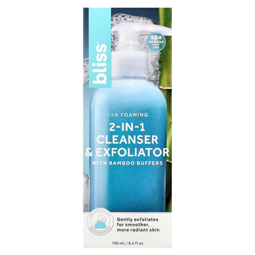 Bliss, Fab Foaming 2-In-1 Cleanser & Exfoliator, 6.4 fl oz (190 ml)