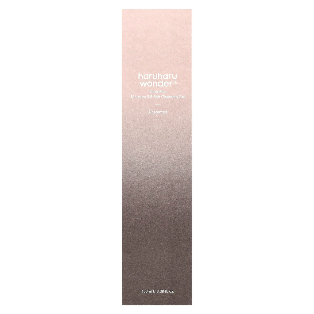 Haruharu, Wonder, Black Rice Moisture 5.5 Soft Cleansing Gel, Unscented, 3.38 fl oz (100 ml)