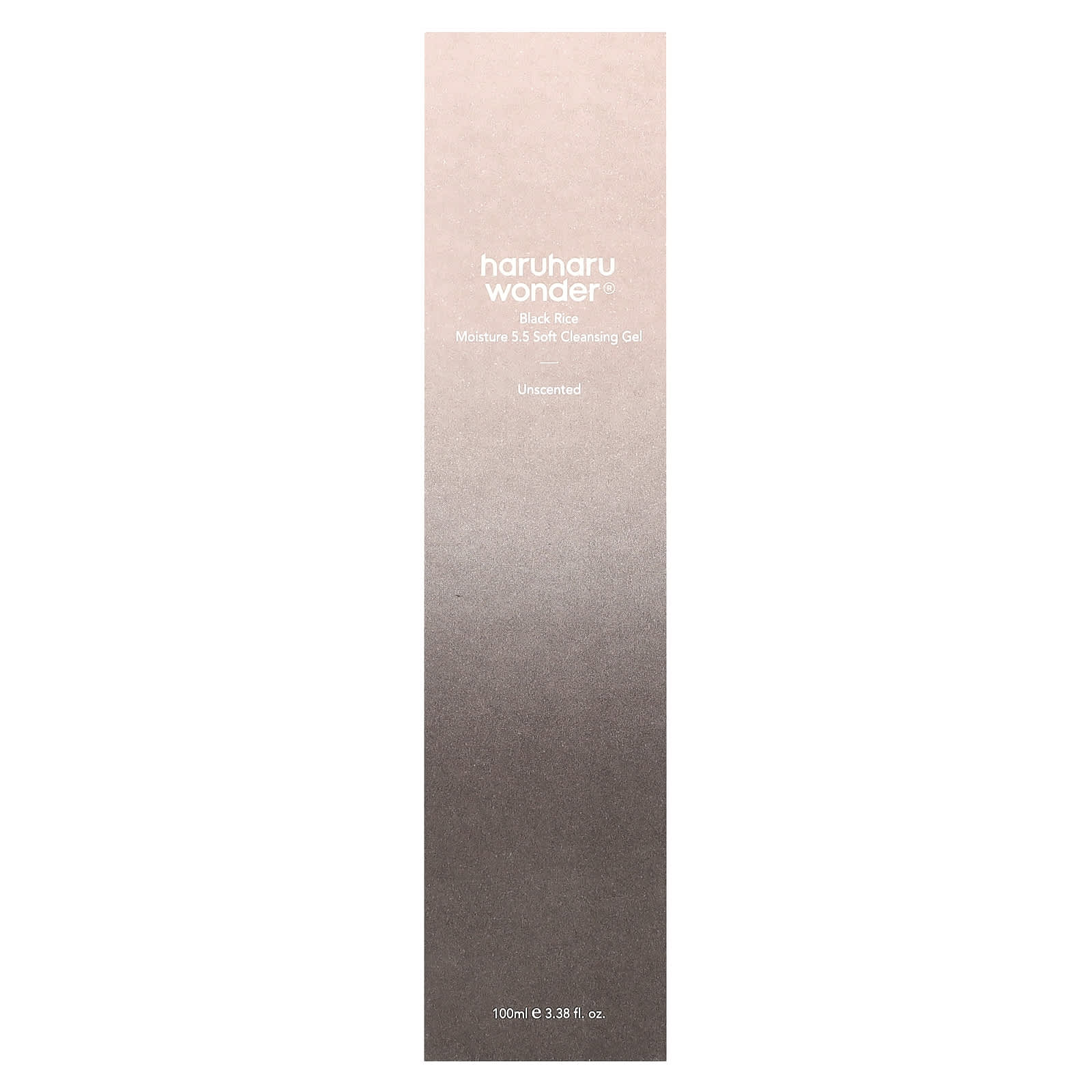 Haruharu, Wonder, Black Rice Moisture 5.5 Soft Cleansing Gel, Unscented, 3.38 fl oz (100 ml)