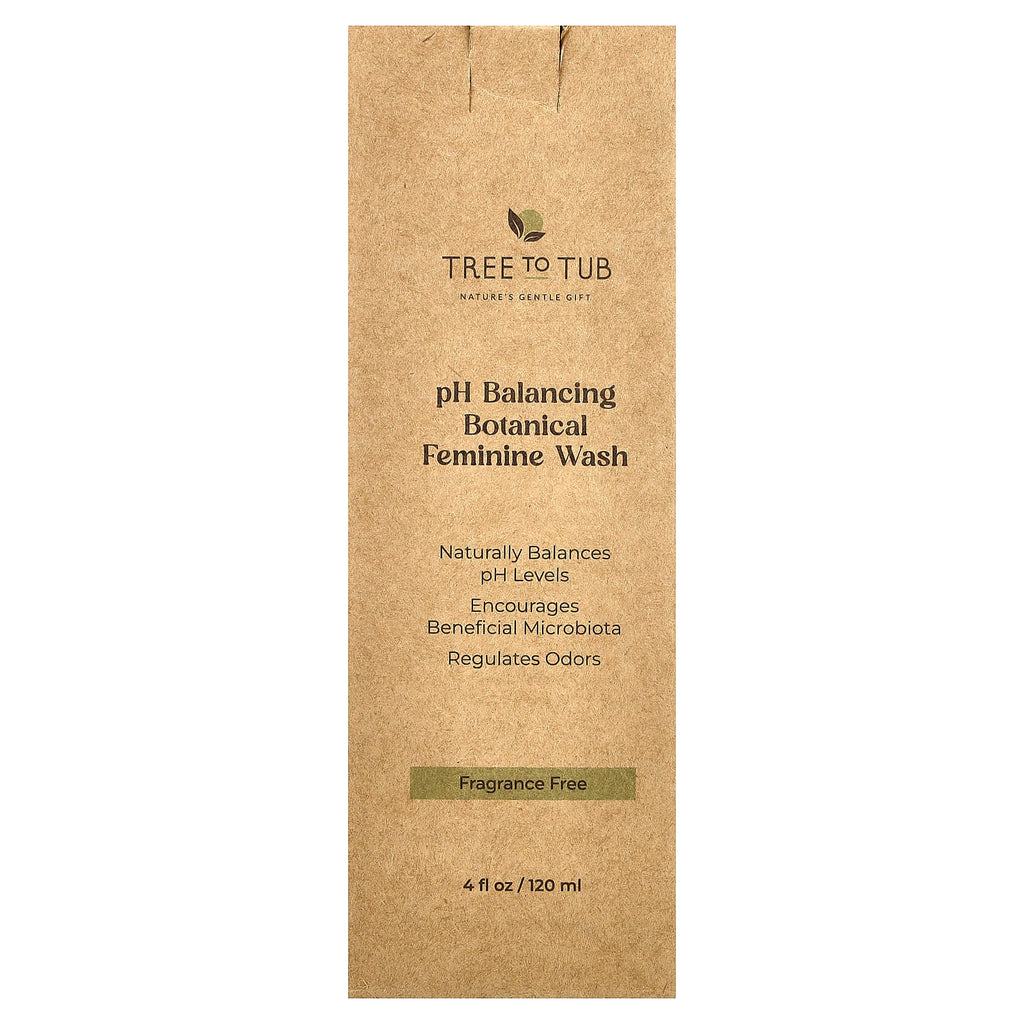 Tree To Tub, pH Balancing Botanical Feminine Wash, Fragrance Free , 4 fl oz (120 ml)
