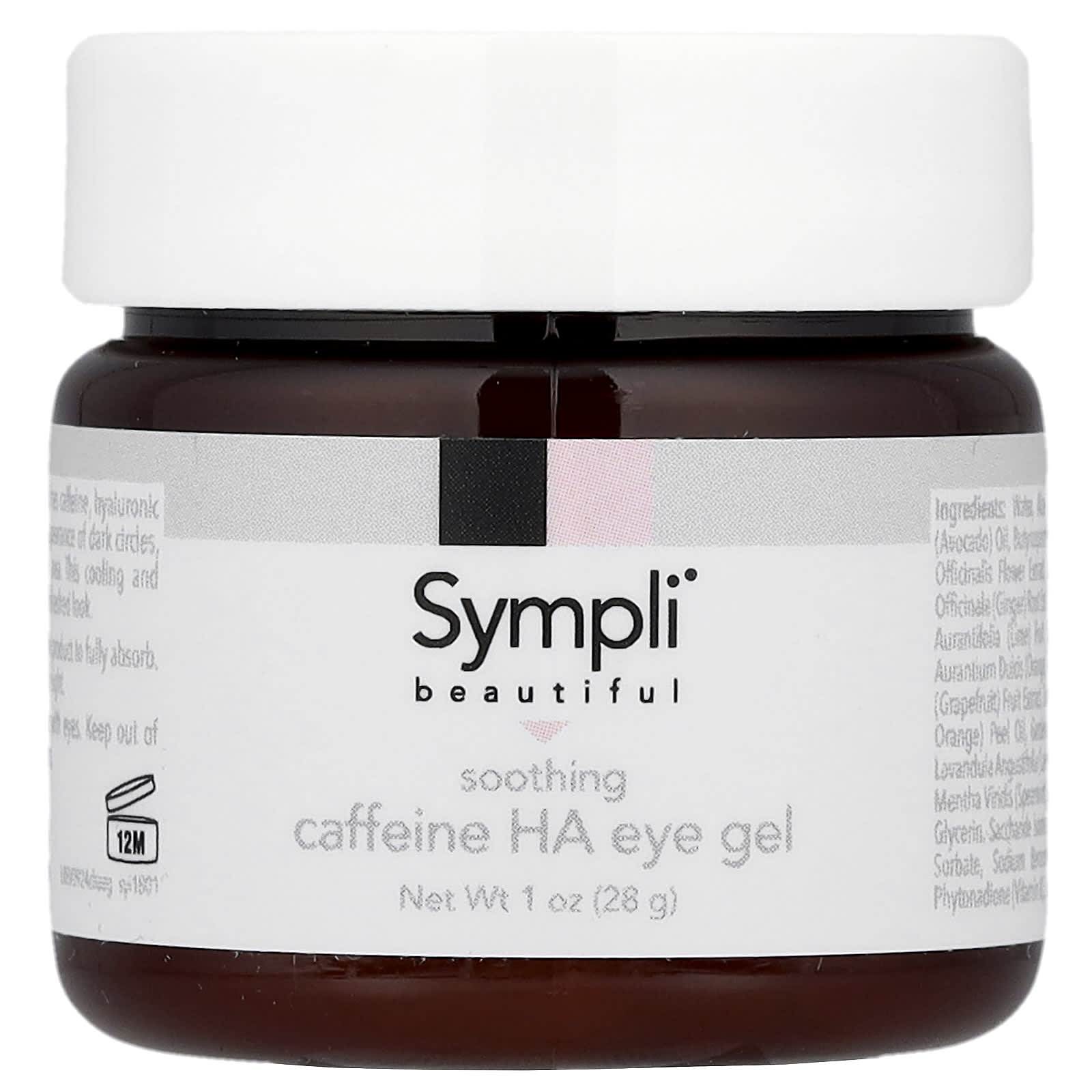 Sympli Beautiful, Soothing Caffeine Hyaluronic Acid Eye Gel, 1 oz (28 g)
