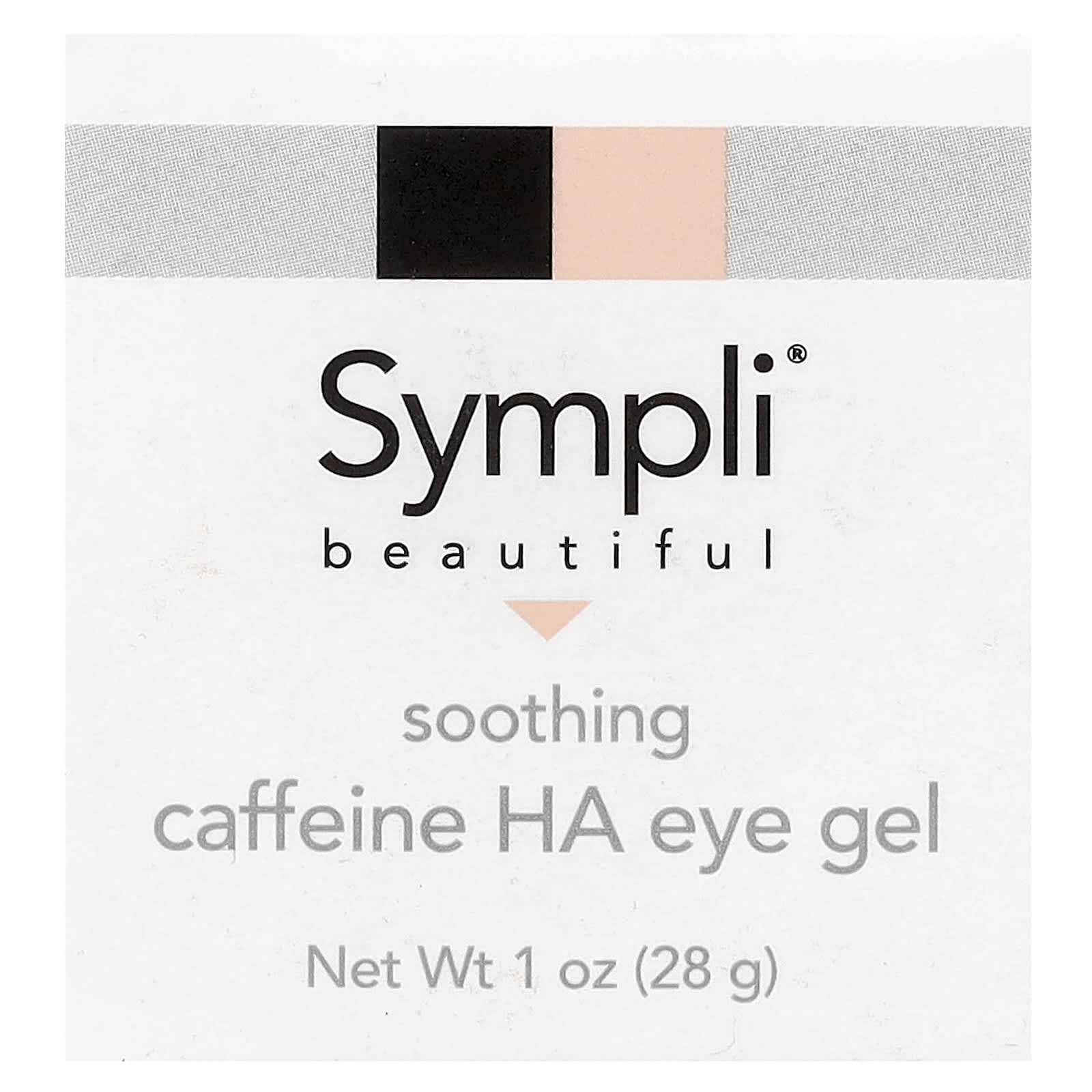 Sympli Beautiful, Soothing Caffeine Hyaluronic Acid Eye Gel, 1 oz (28 g)