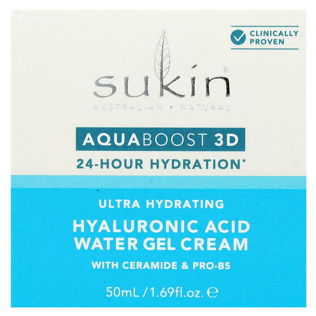 Sukin, AquaBoost 3D, Hyaluronic Acid Water Gel Cream, 1.69 fl oz (50 ml)