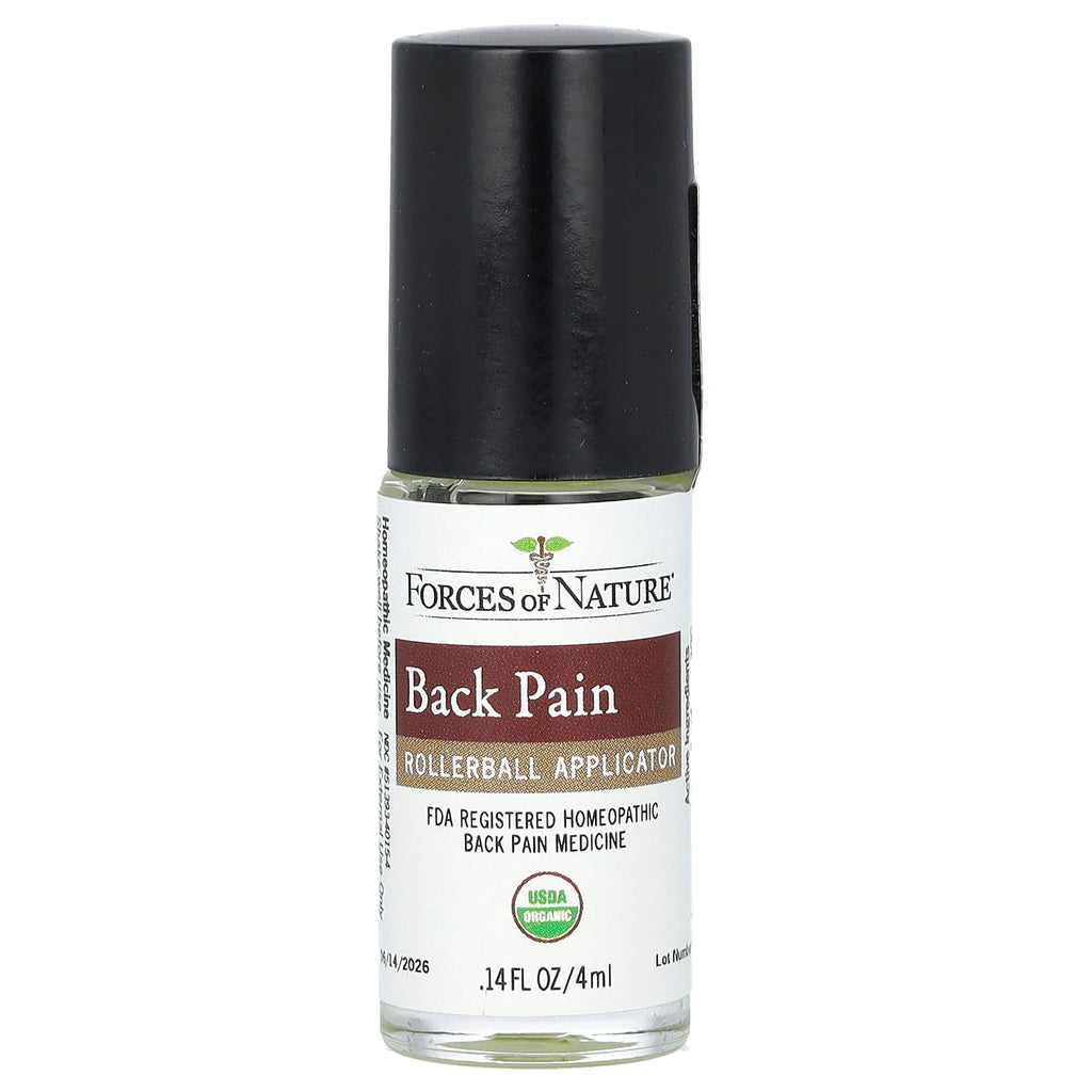 Forces of Nature, Back Pain, Organic Plant Medicine, 0.14 fl oz (4 ml)