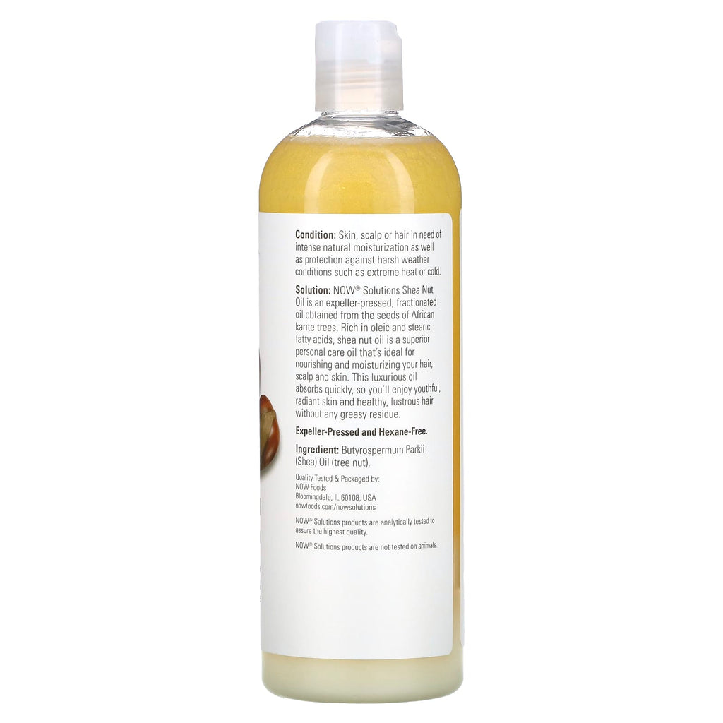 NOW Foods, Solutions, Shea Nut Oil, Moisturizing Oil, 16 fl oz (473 ml)