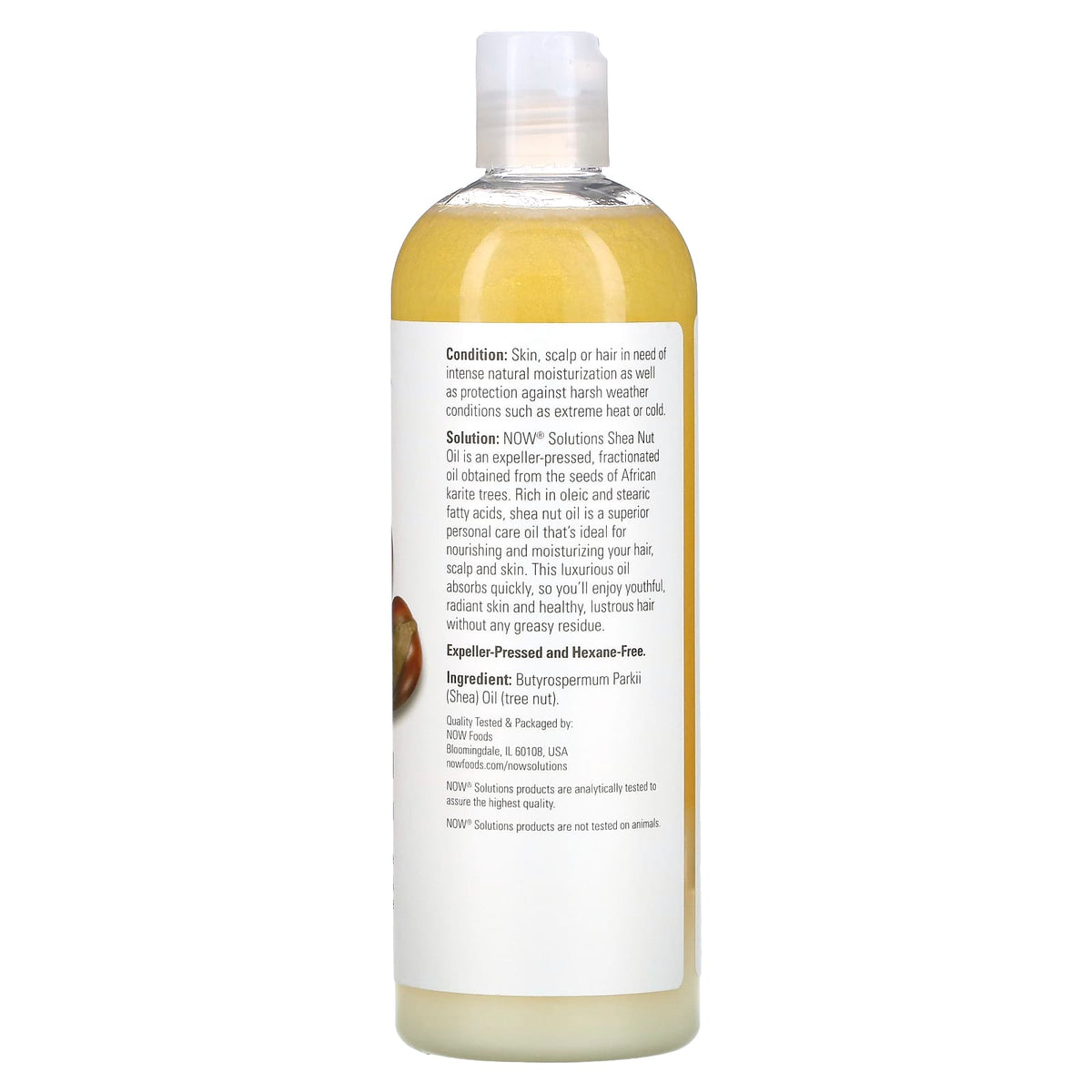 NOW Foods, Solutions, Shea Nut Oil, Moisturizing Oil, 16 fl oz (473 ml)