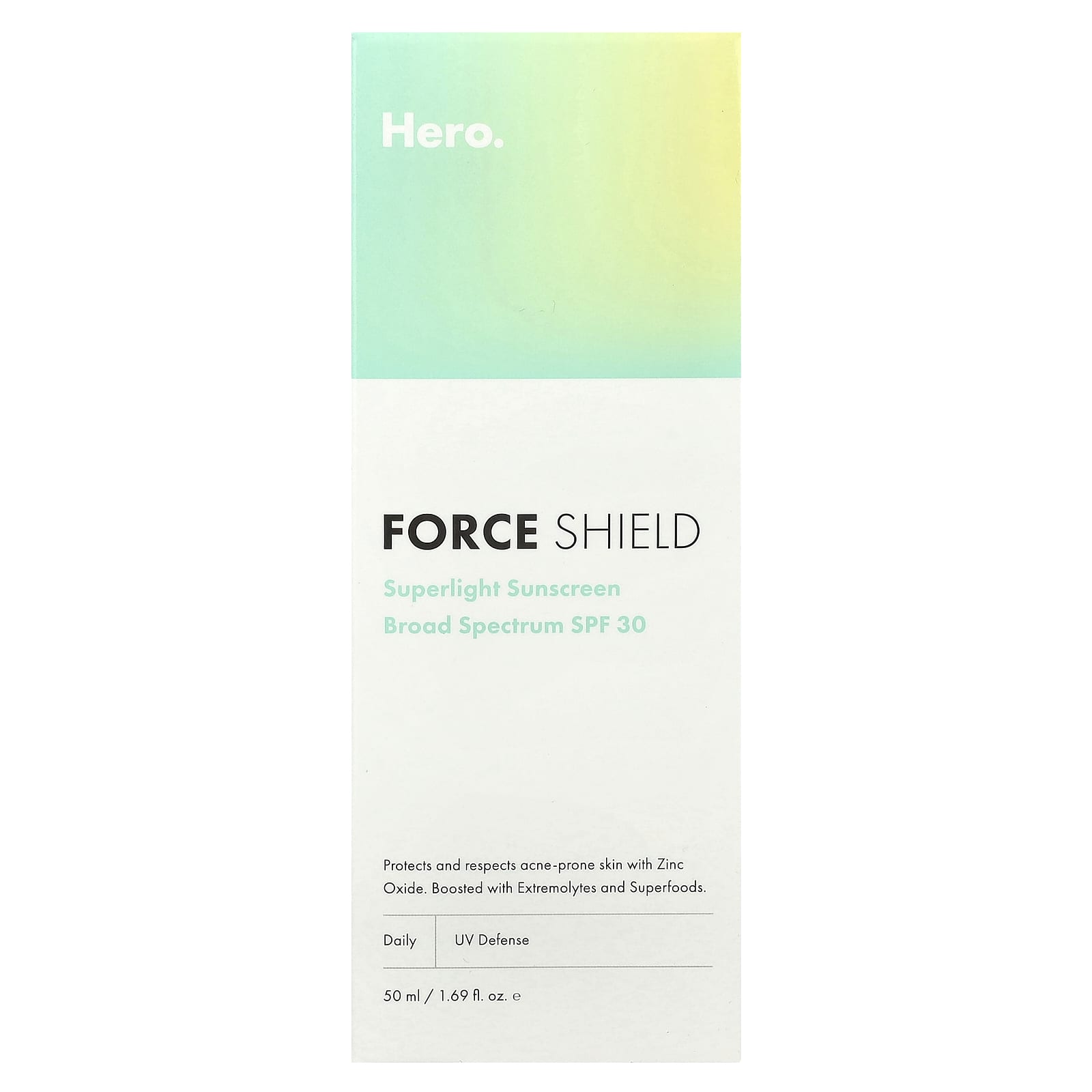 Hero Cosmetics, Force Shield, Superlight Sunscreen, SPF 30, 1.69 fl oz (50 ml)