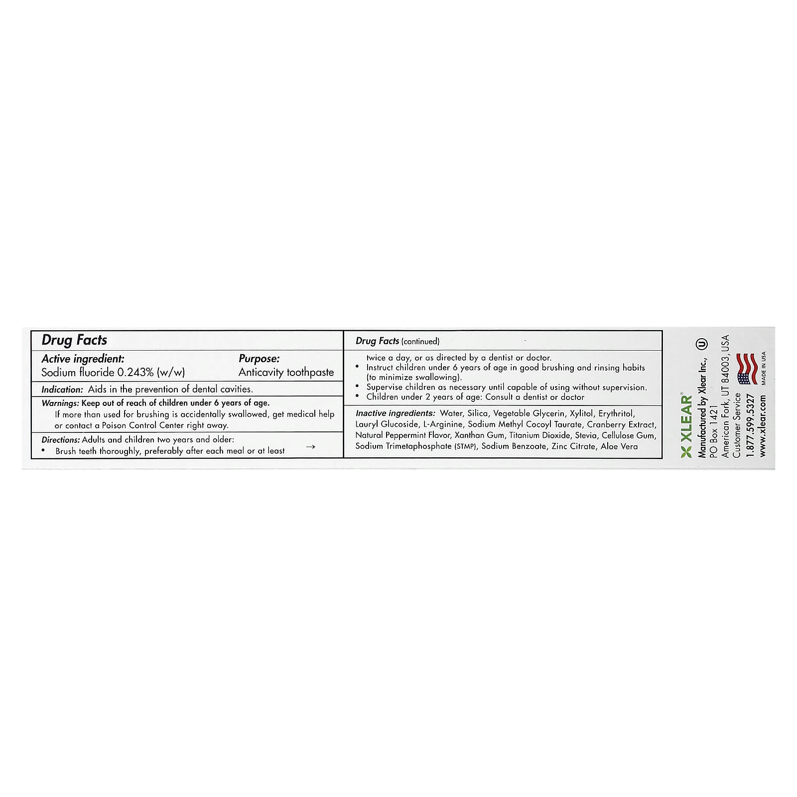Xlear, Spry Toothpaste, Anti-Cavity with Fluoride, Peppermint, 5 oz (141 g)