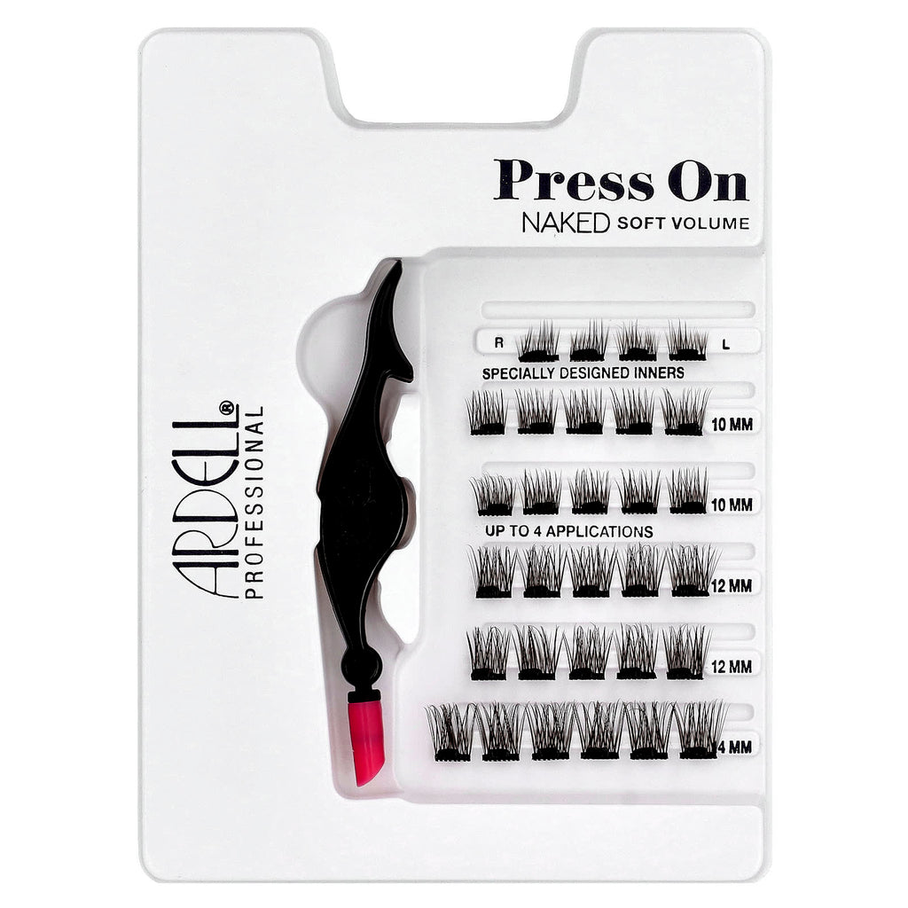 Ardell, Press On, Pre-Glued Underlash Extensions, Naked Soft Volume, 30 Pre Glued Clusters & Applicator
