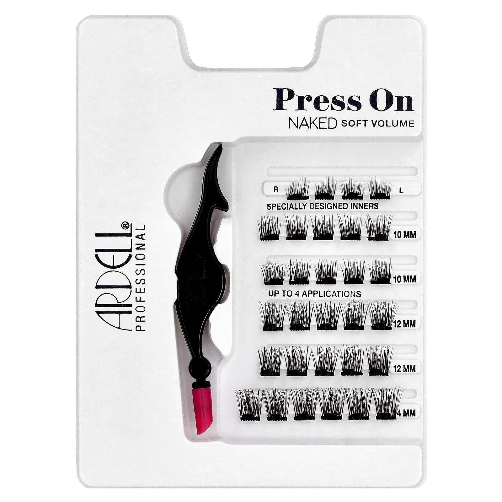 Ardell, Press On, Pre-Glued Underlash Extensions, Naked Soft Volume, 30 Pre Glued Clusters & Applicator
