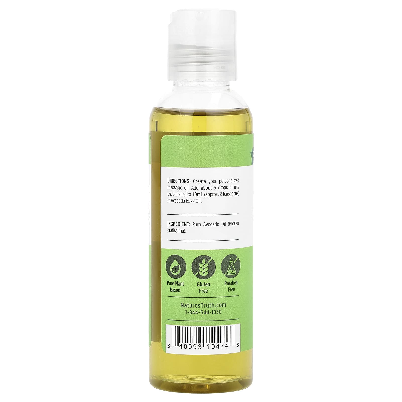 Nature's Truth, Skin Care Oil, Revitalizing Avocado , 4 fl oz (118 ml)