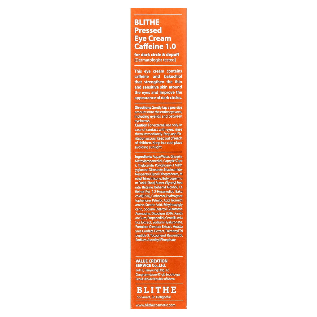 Blithe, Pressed Eye Cream, Caffeine 1.0, 0.67 fl oz (20 ml)