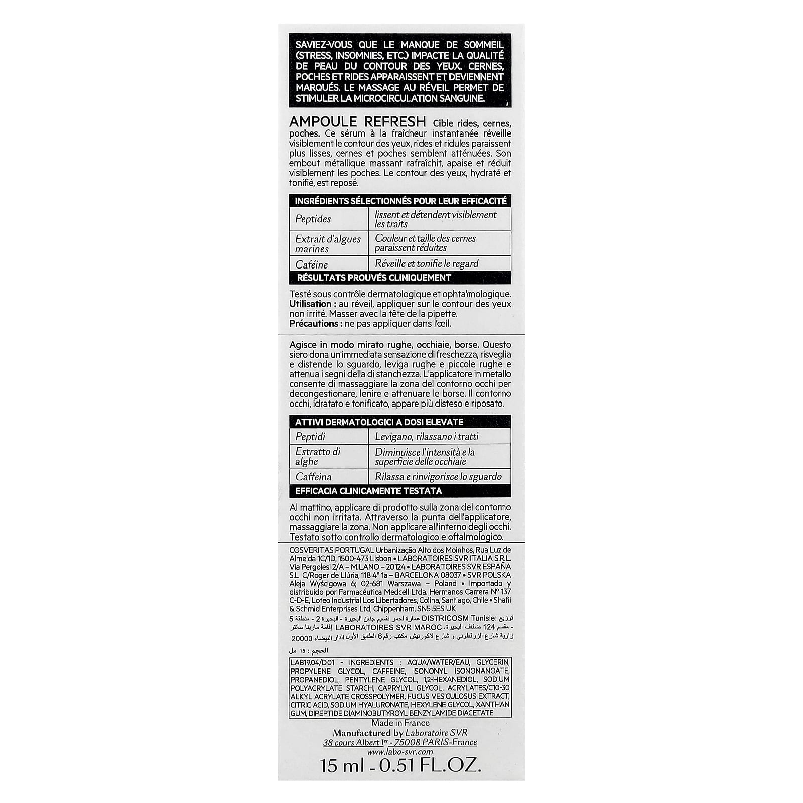 SVR, Ampoule Refresh, Day , 0.51 fl oz (15 ml)