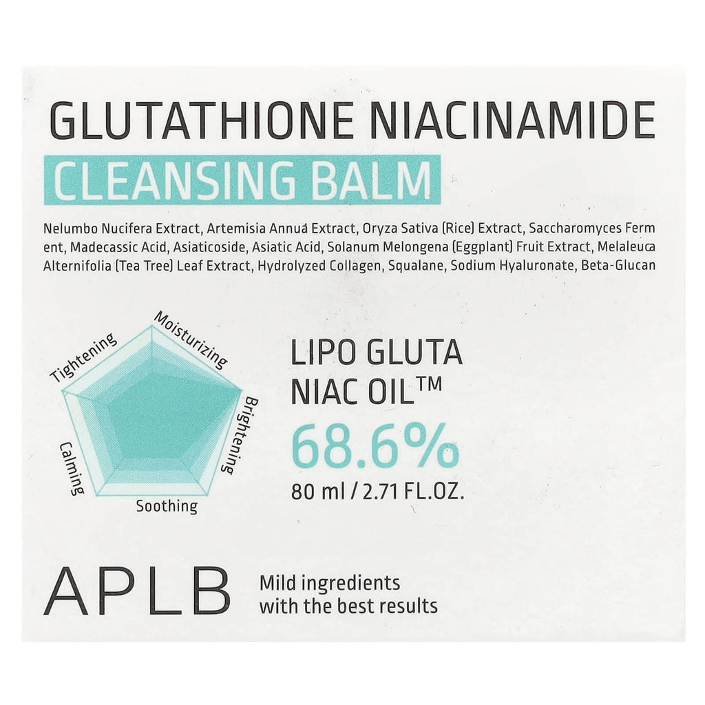 APLB, Glutathione Niacinamide, Cleansing Balm, 2.71 fl oz (80 ml)