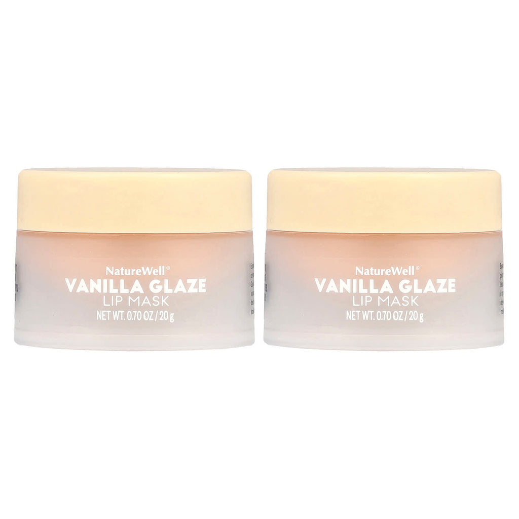 Naturewell, Hydrating Lip Mask, Vanilla Glaze, 2 Pack, 0.70 oz (20 g) Each
