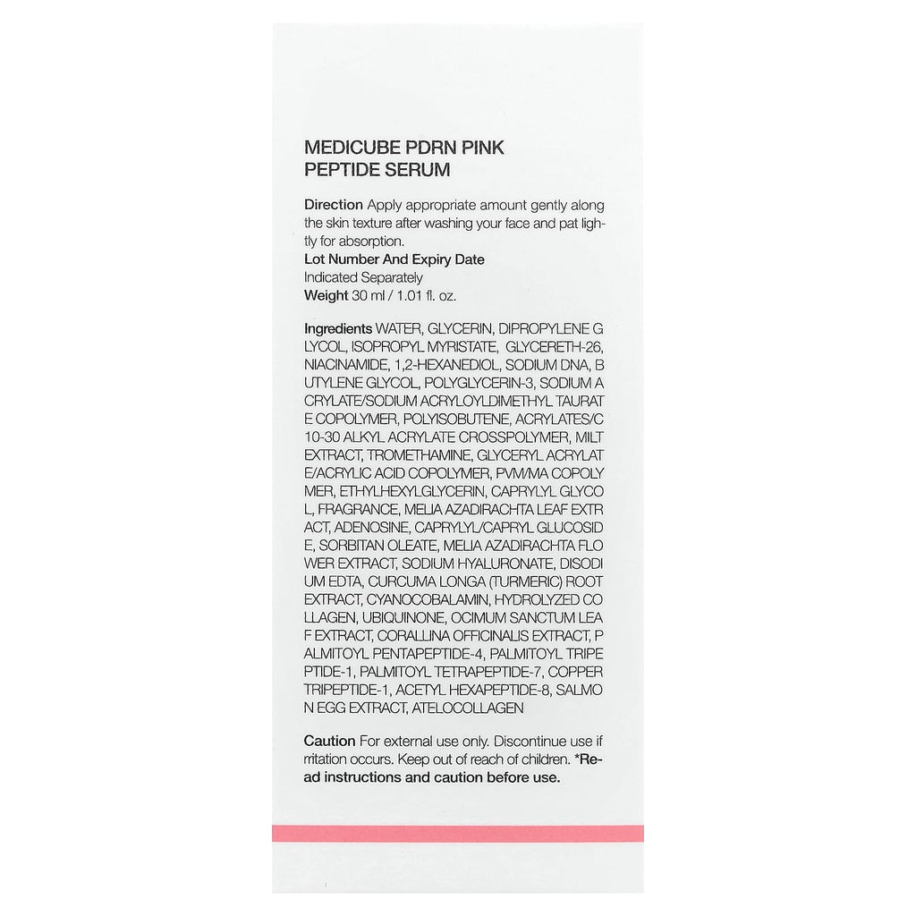 Medicube, PDRN Pink Peptide Serum , 1.01 fl oz (30 ml)