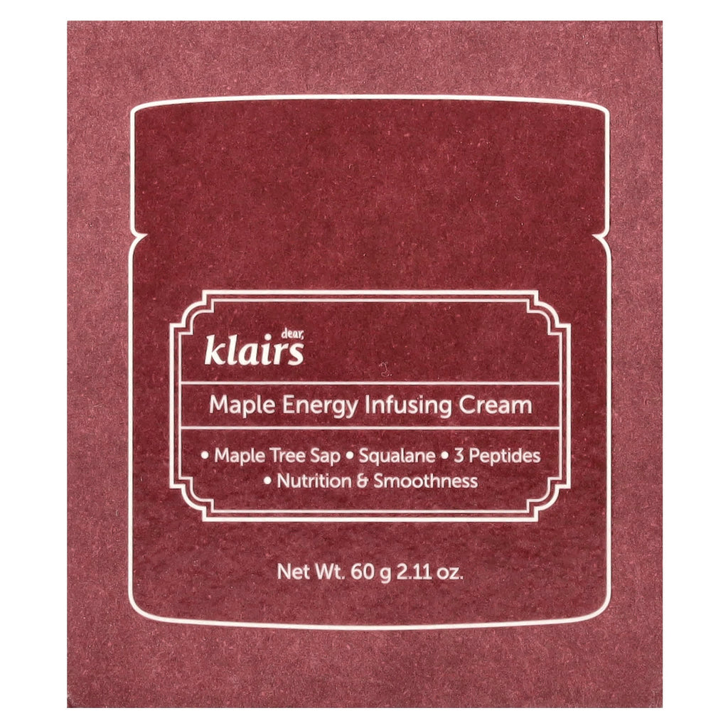 Dear, Klairs, Maple Energy Infusing Cream, 2.11 oz (60 g)