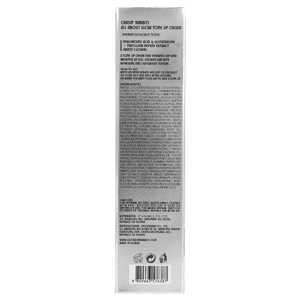 Chasin' Rabbits, All About Glow Tone Up Cream, 1.69 fl oz (50 ml)