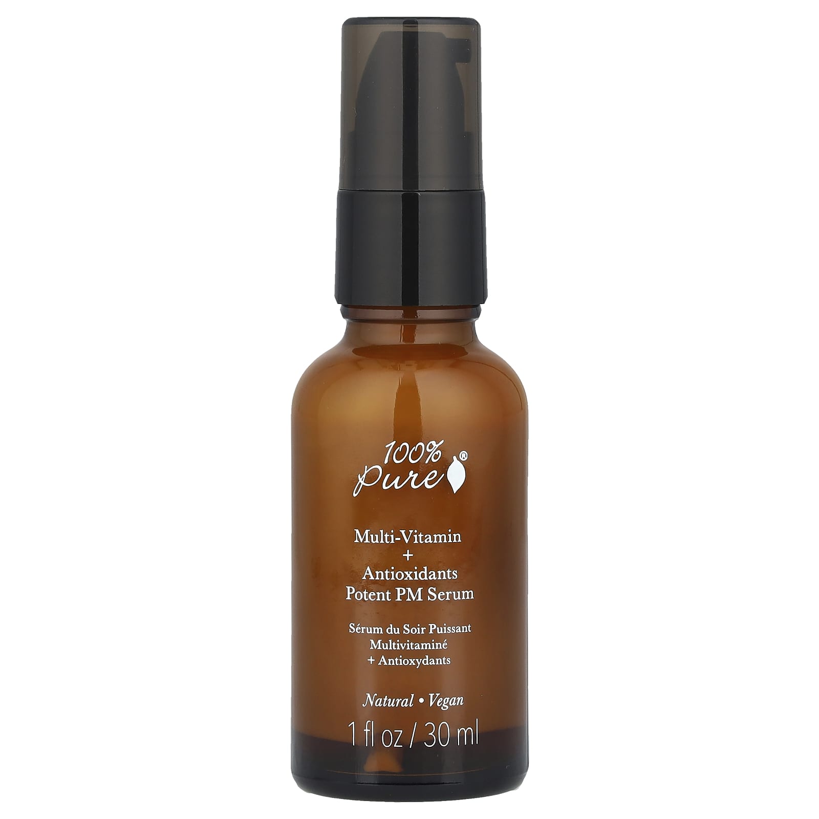 100% PURE, Multi-Vitamin + Antioxidants Potent PM Serum, 1 fl oz (30 ml)