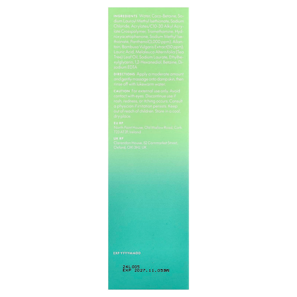 Purito, Mighty Bamboo Panthenol Cleanser, 5.07 fl oz (150 ml)