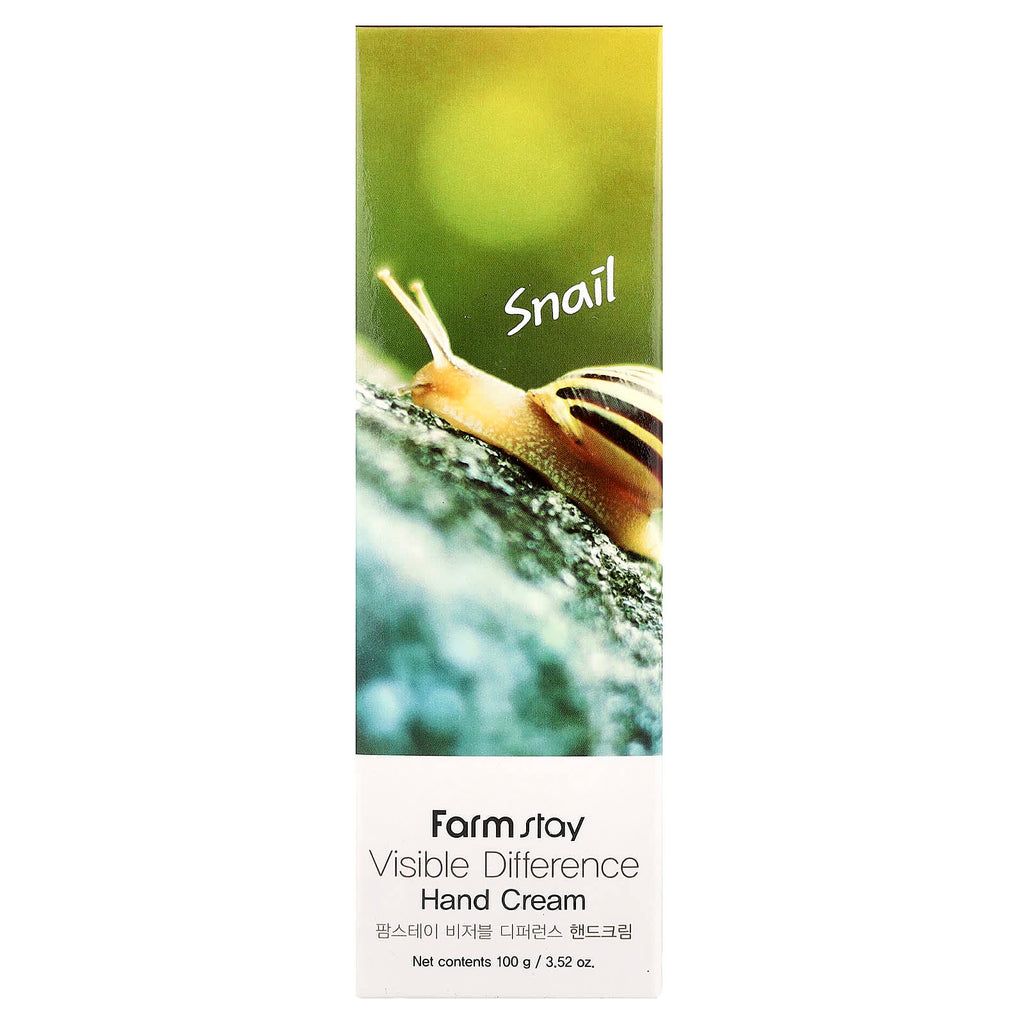 Farmstay, Visible Difference Hand Cream, Snail, 3.52 oz (100 g)