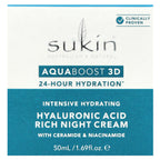 Sukin, AquaBoost 3D, Hyaluronic Acid Rich Night Cream, 1.69 fl oz (50 ml)