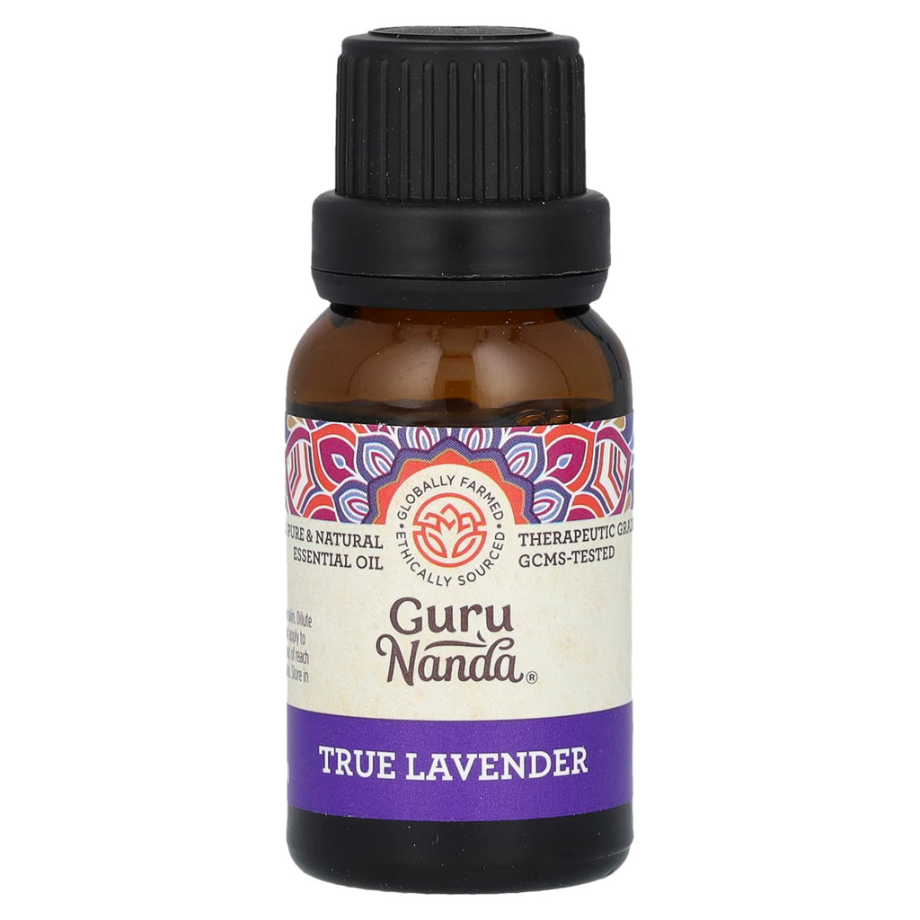 GuruNanda, 100% Pure & Natural Essential Oil, True Lavender, 0.5 fl oz (15 ml)